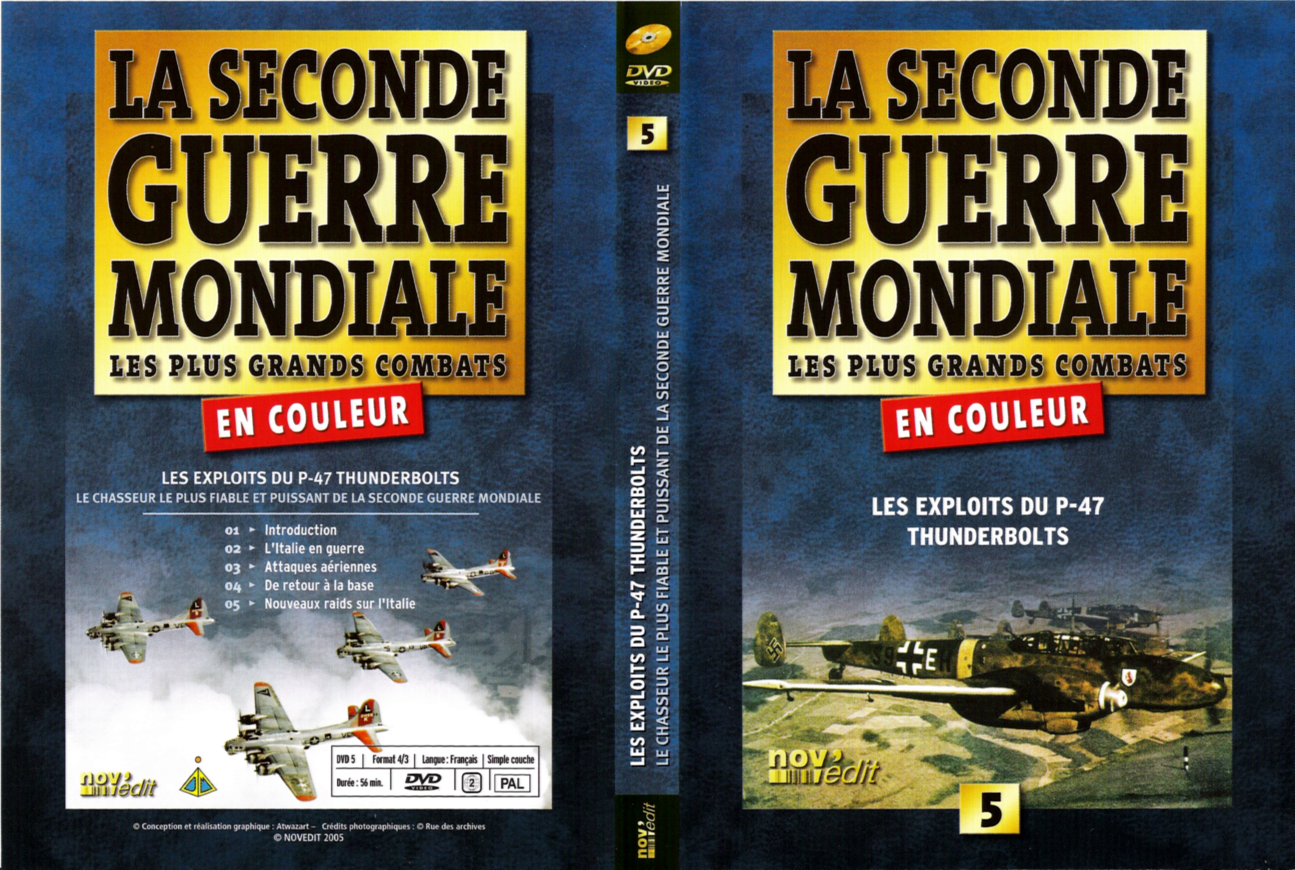Jaquette DVD La seconde guerre mondiale vol 5 - Les exploits du P-47 thunderbolts