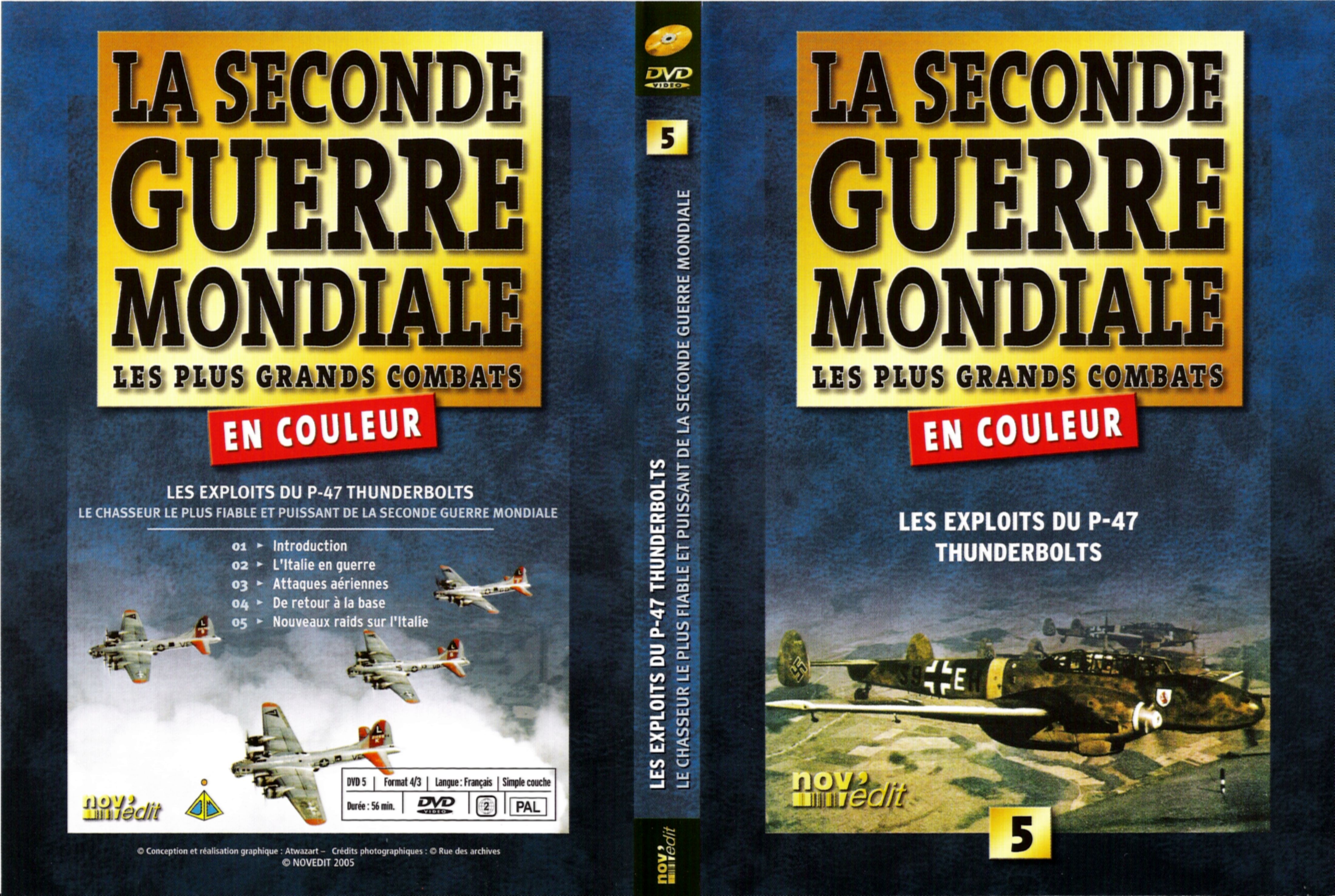 Jaquette DVD La seconde guerre mondiale vol 5 - Les exploits du P-47 thunderbolts
