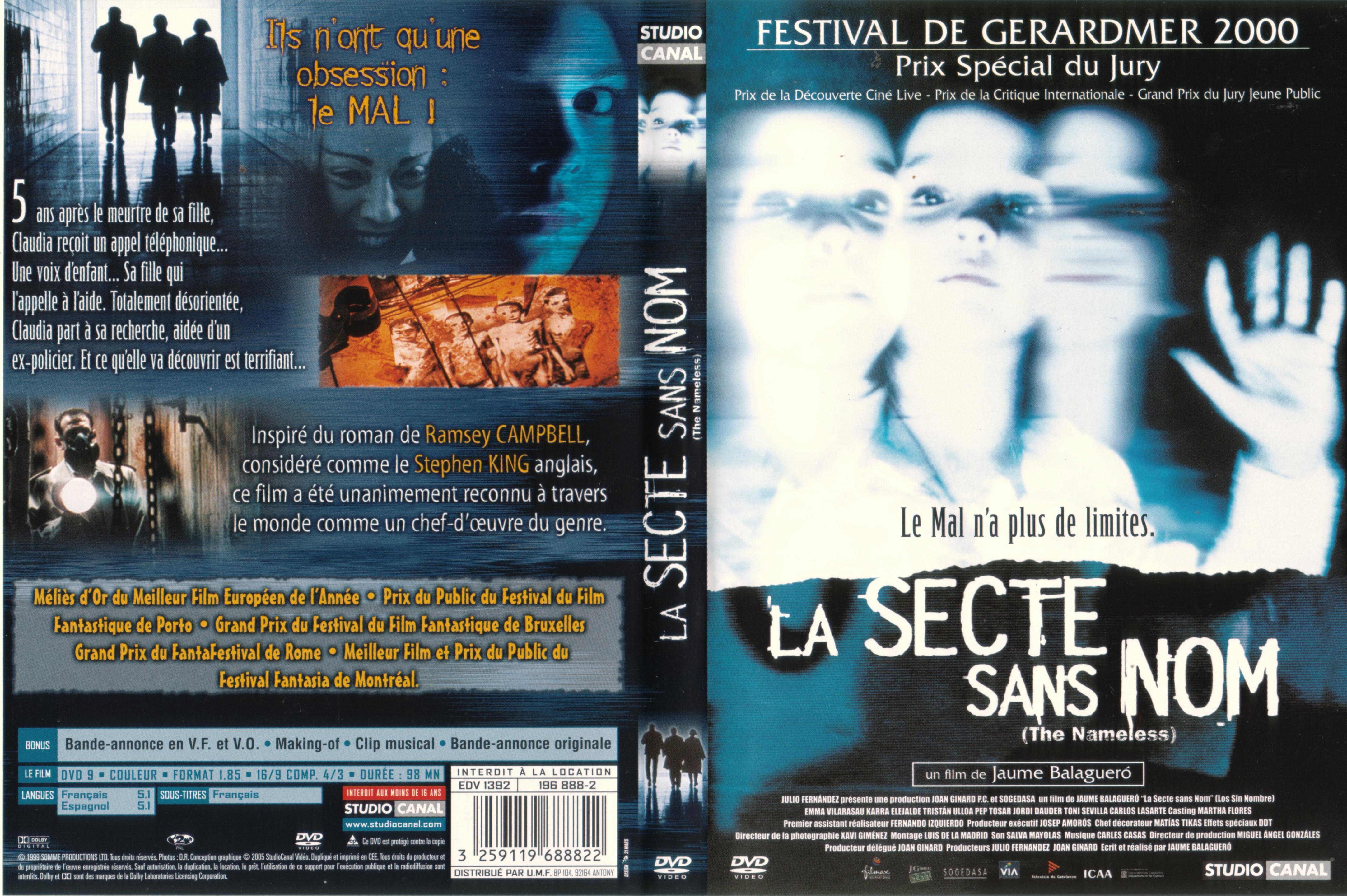 Jaquette DVD La secte sans nom v2