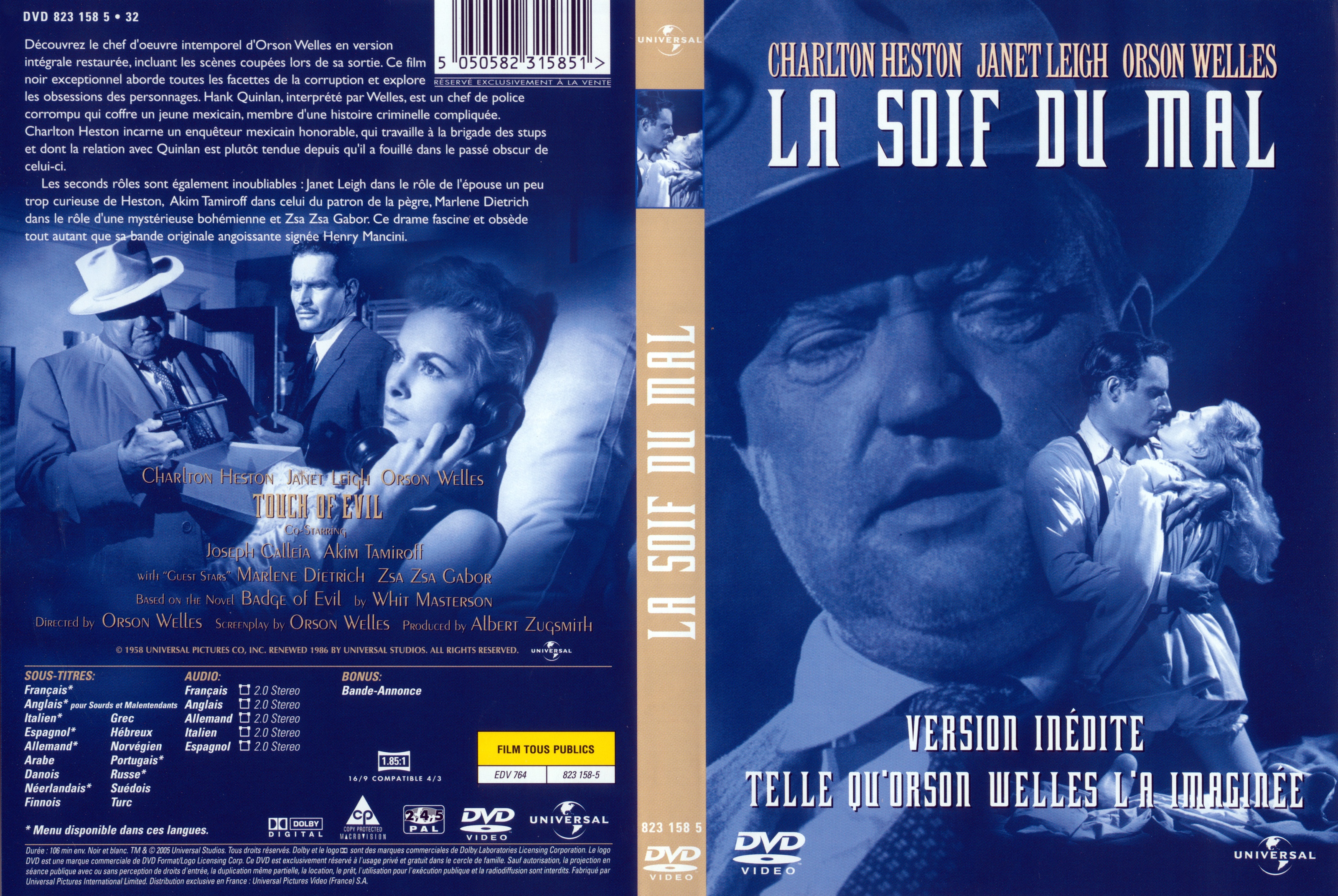 Jaquette DVD La soif du mal