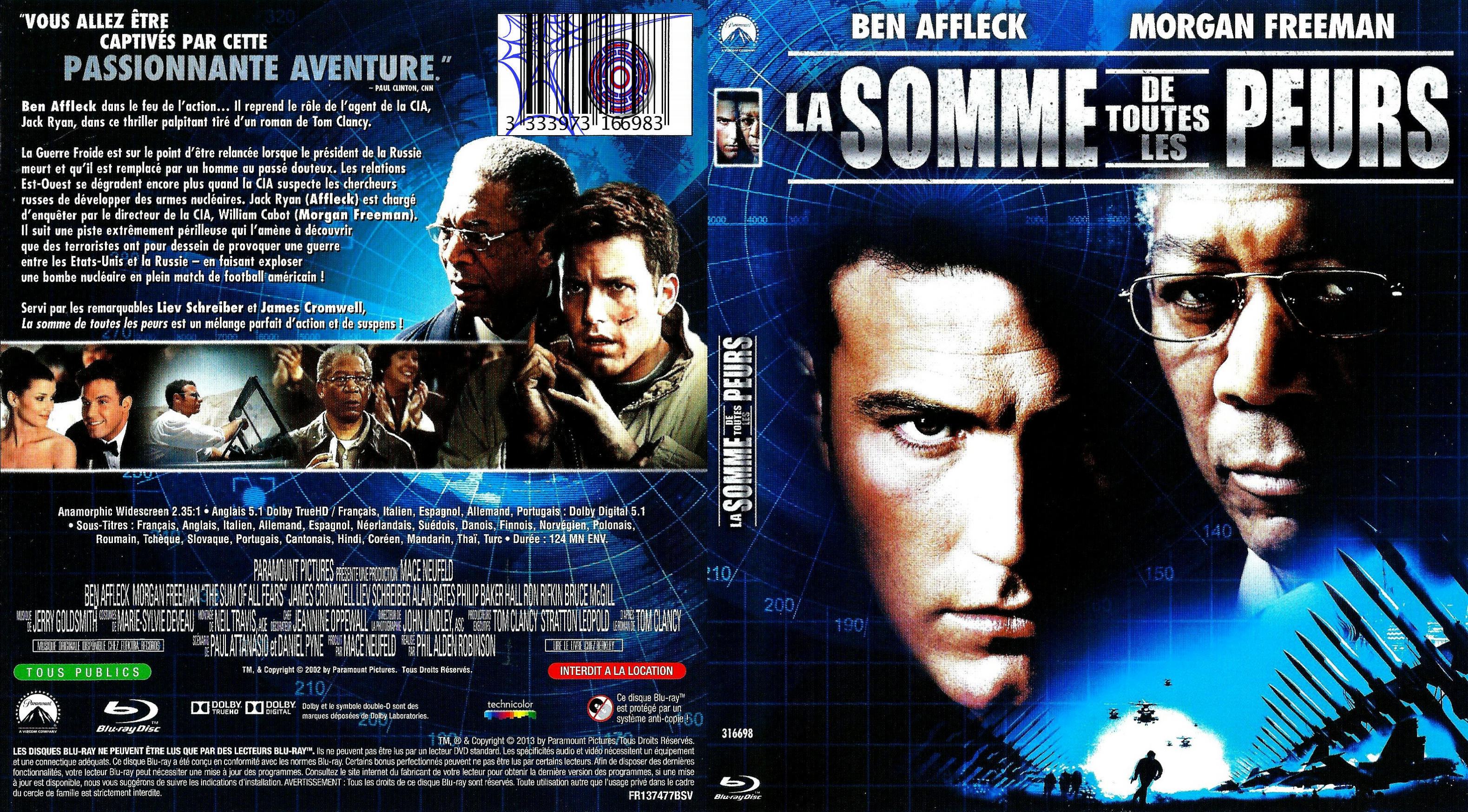 Jaquette DVD La somme de toutes les peurs (BLU-RAY)