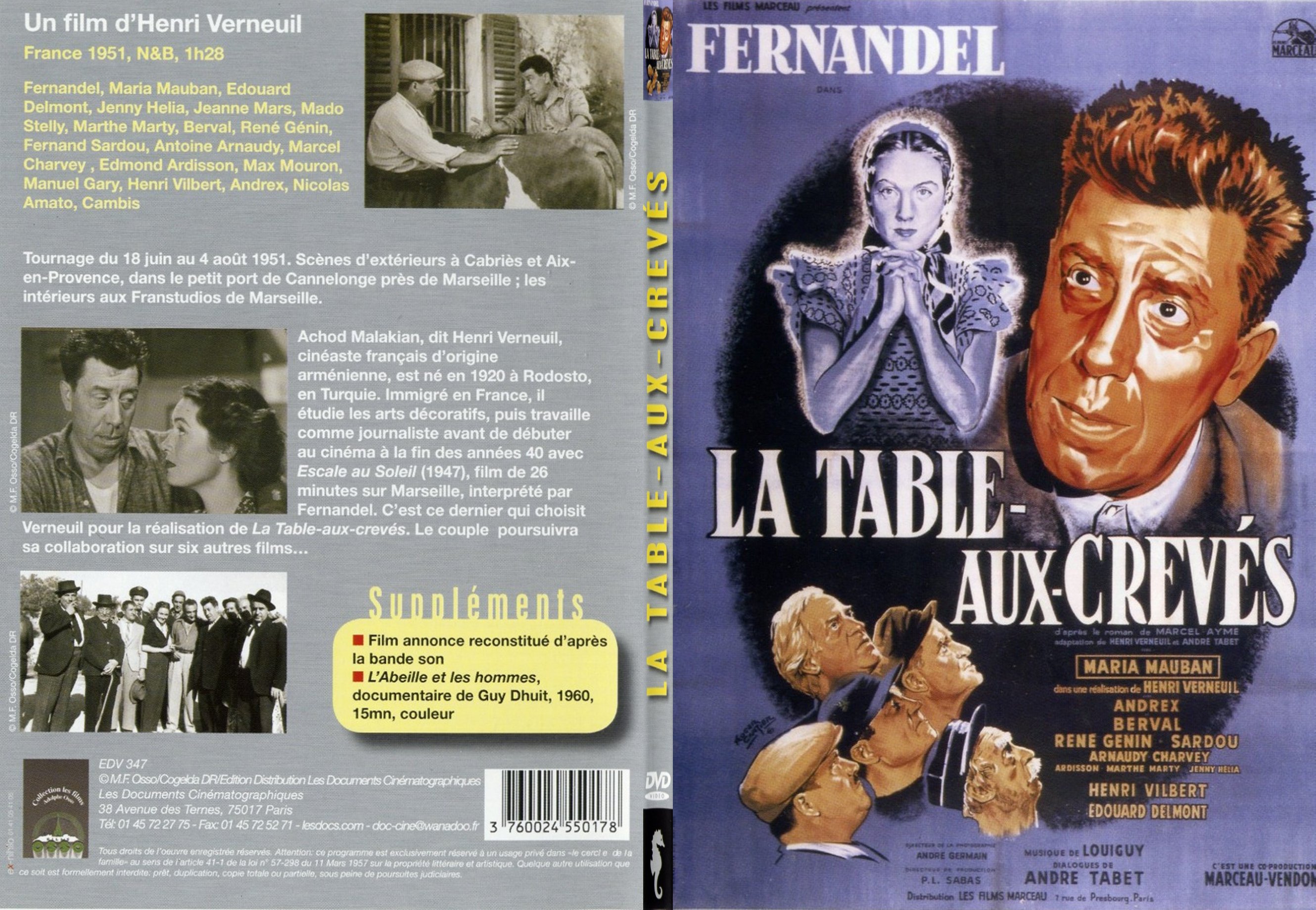 Jaquette DVD La table aux crevs - SLIM