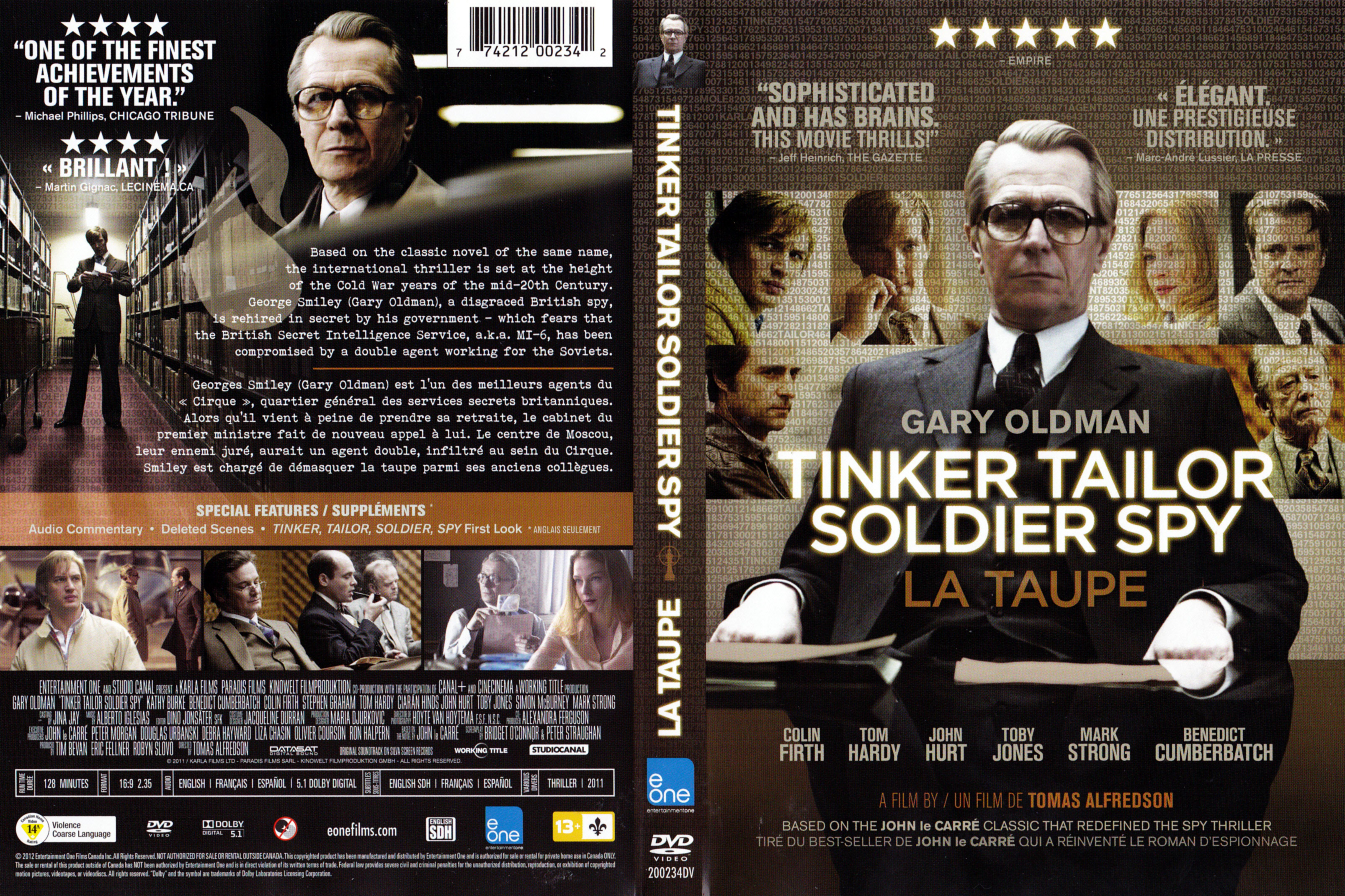 Jaquette DVD La taupe - Tinker tailor soldier spy (Canadienne)