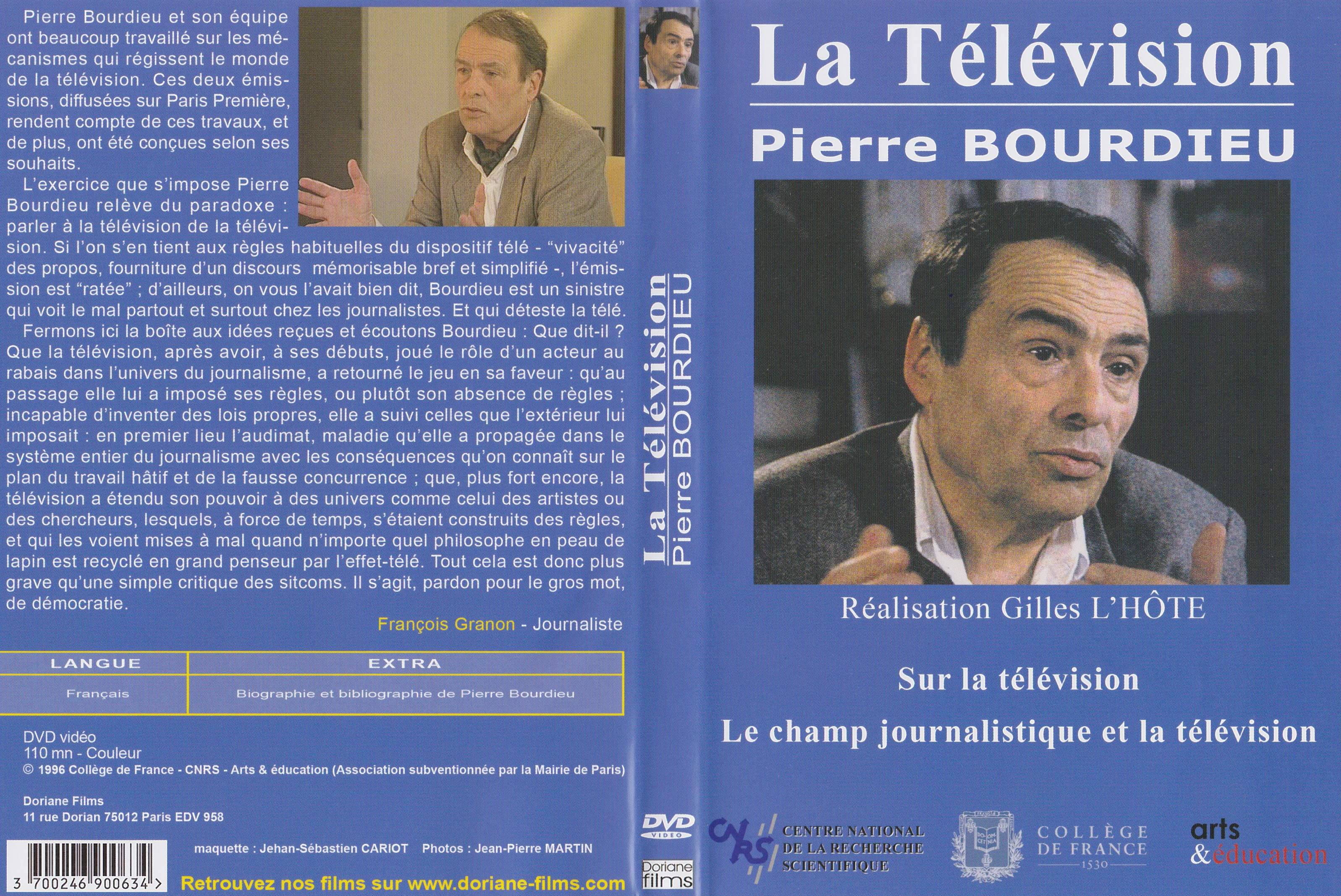 Jaquette DVD La television - Pierre Bourdieu