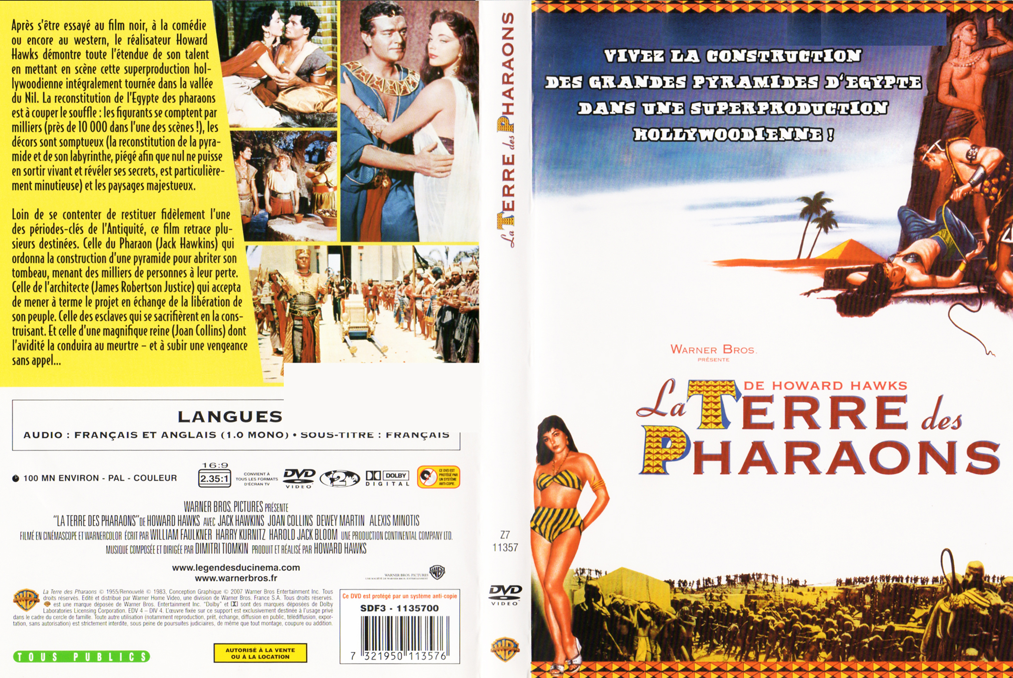 Jaquette DVD La terre des Pharaons