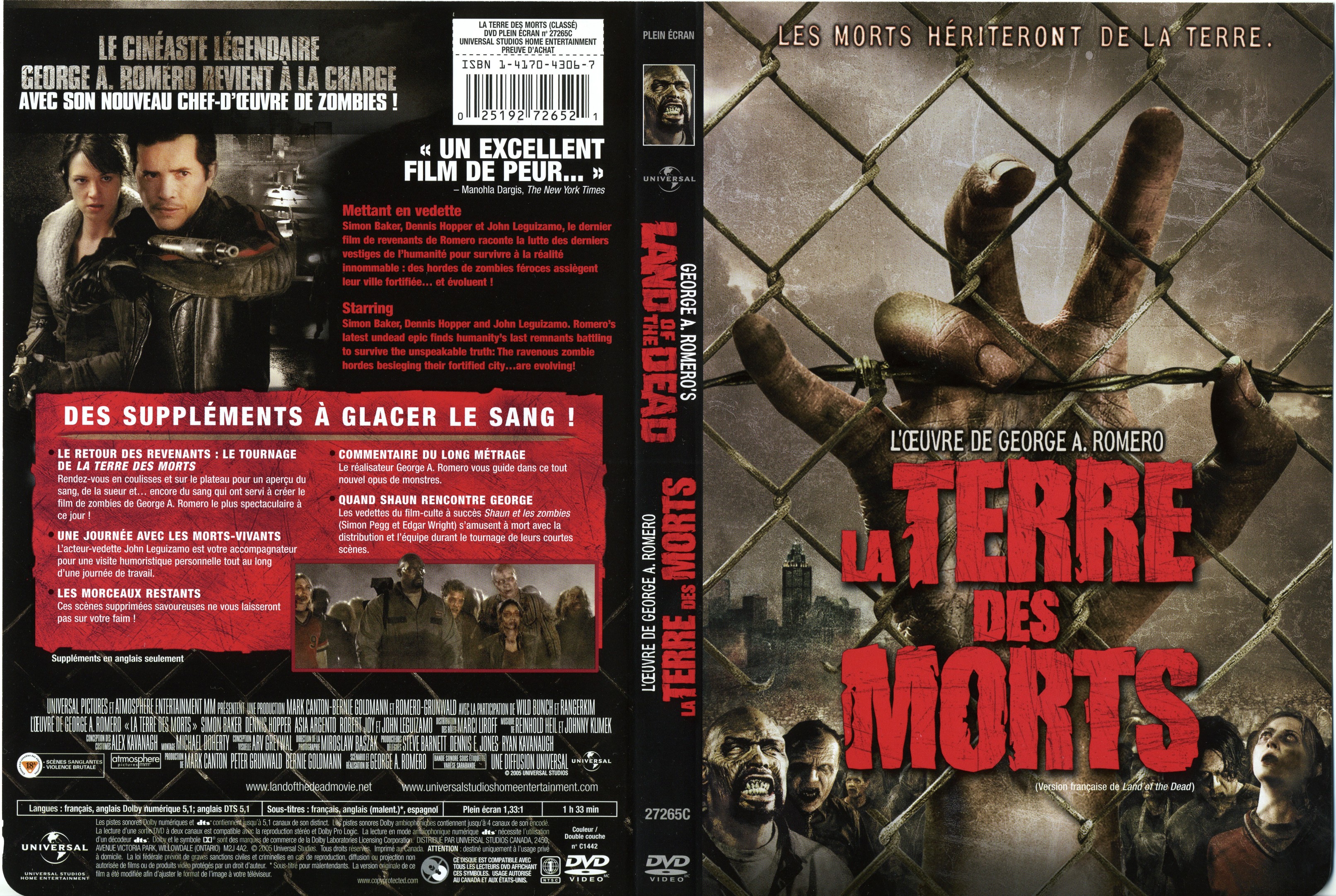 Jaquette DVD La terre des morts