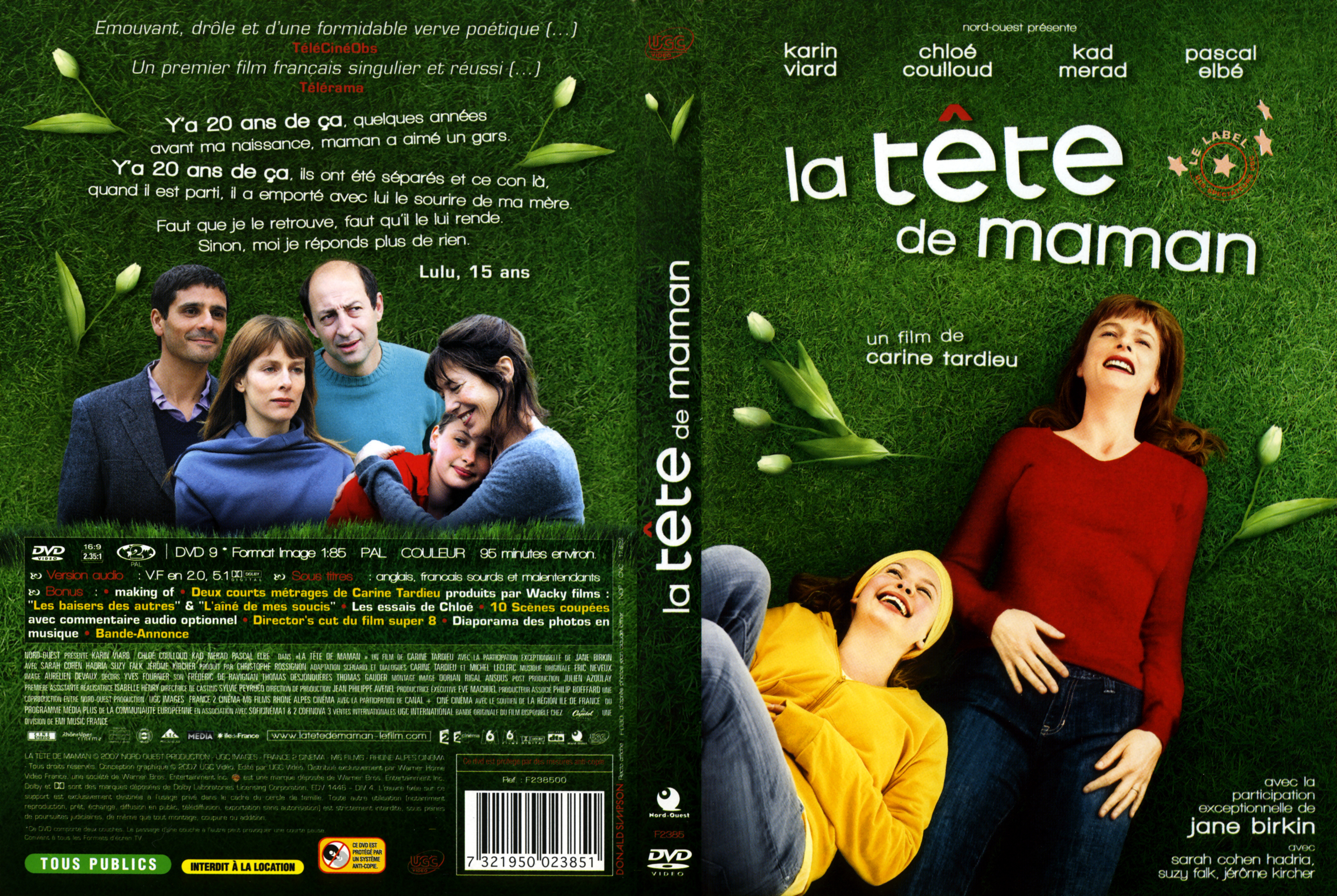Jaquette DVD La tte de maman