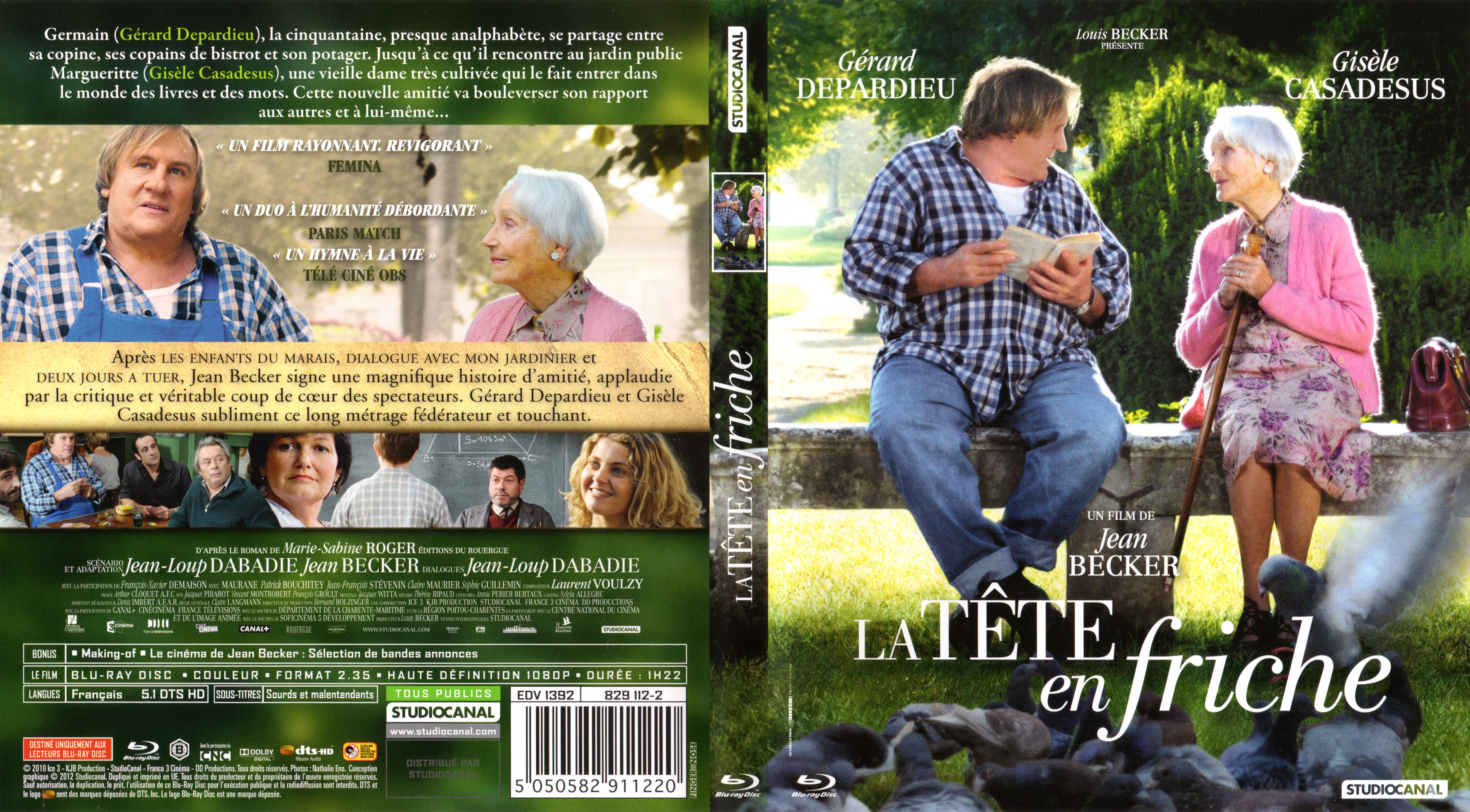 Jaquette DVD La tete en friche (BLU-RAY)