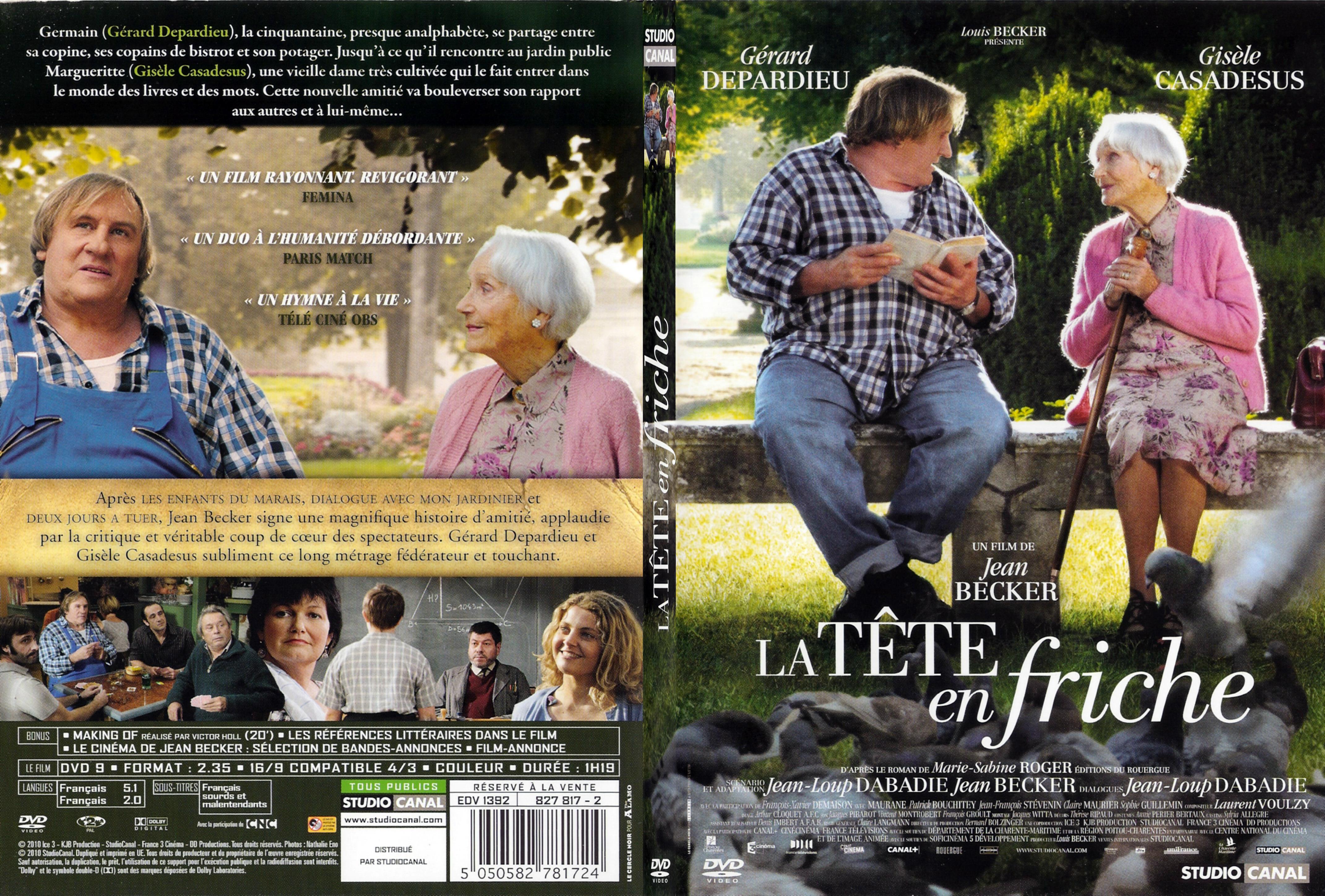 Jaquette DVD La tete en friche - SLIM