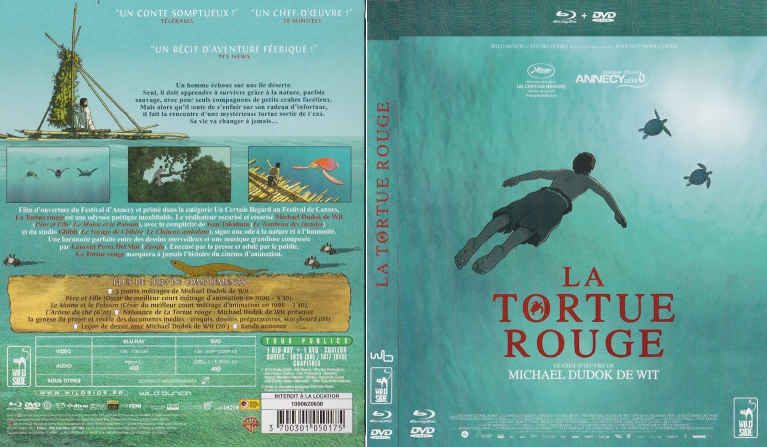 Jaquette DVD La tortue rouge (BLU-RAY)