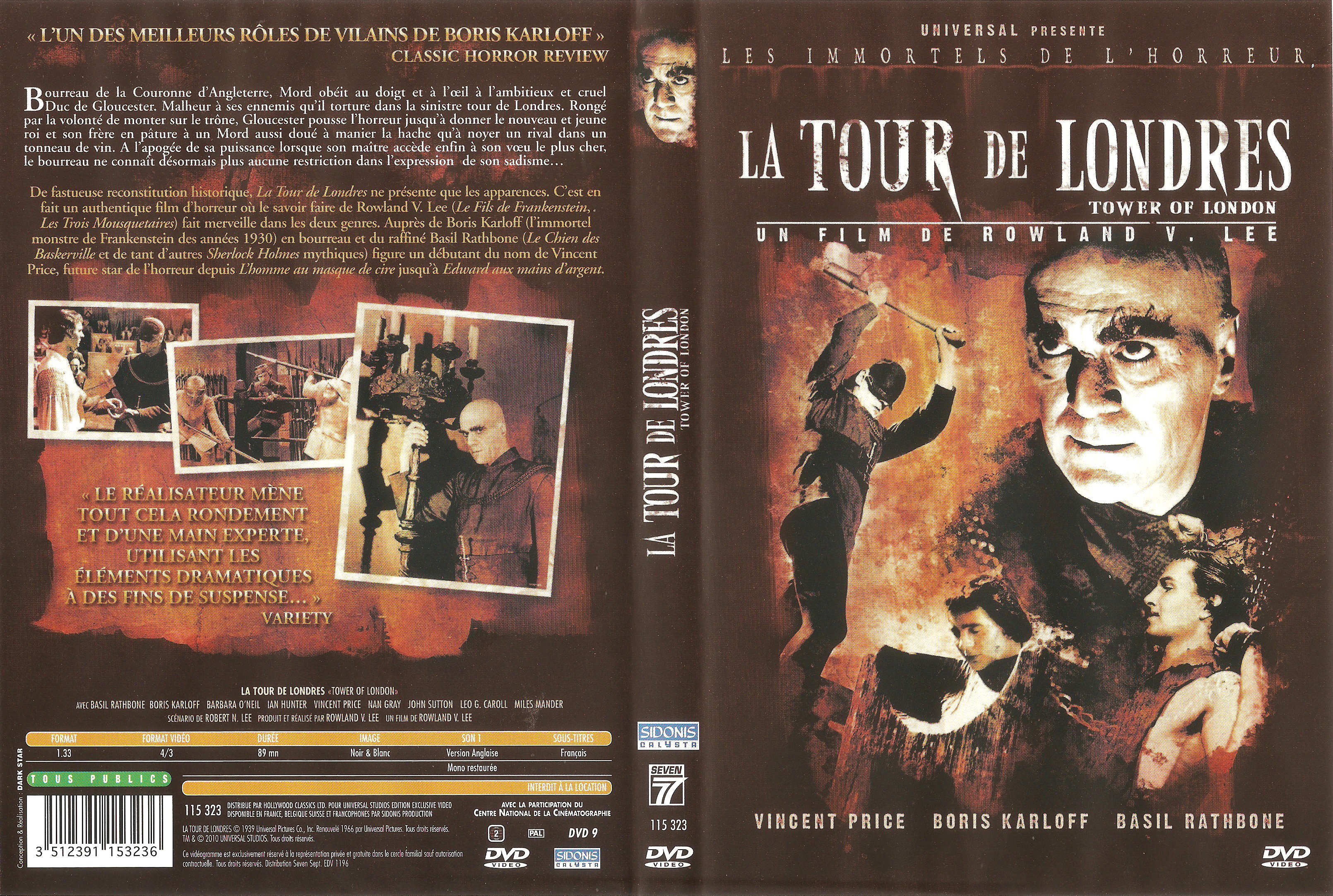 Jaquette DVD La tour de Londres v2