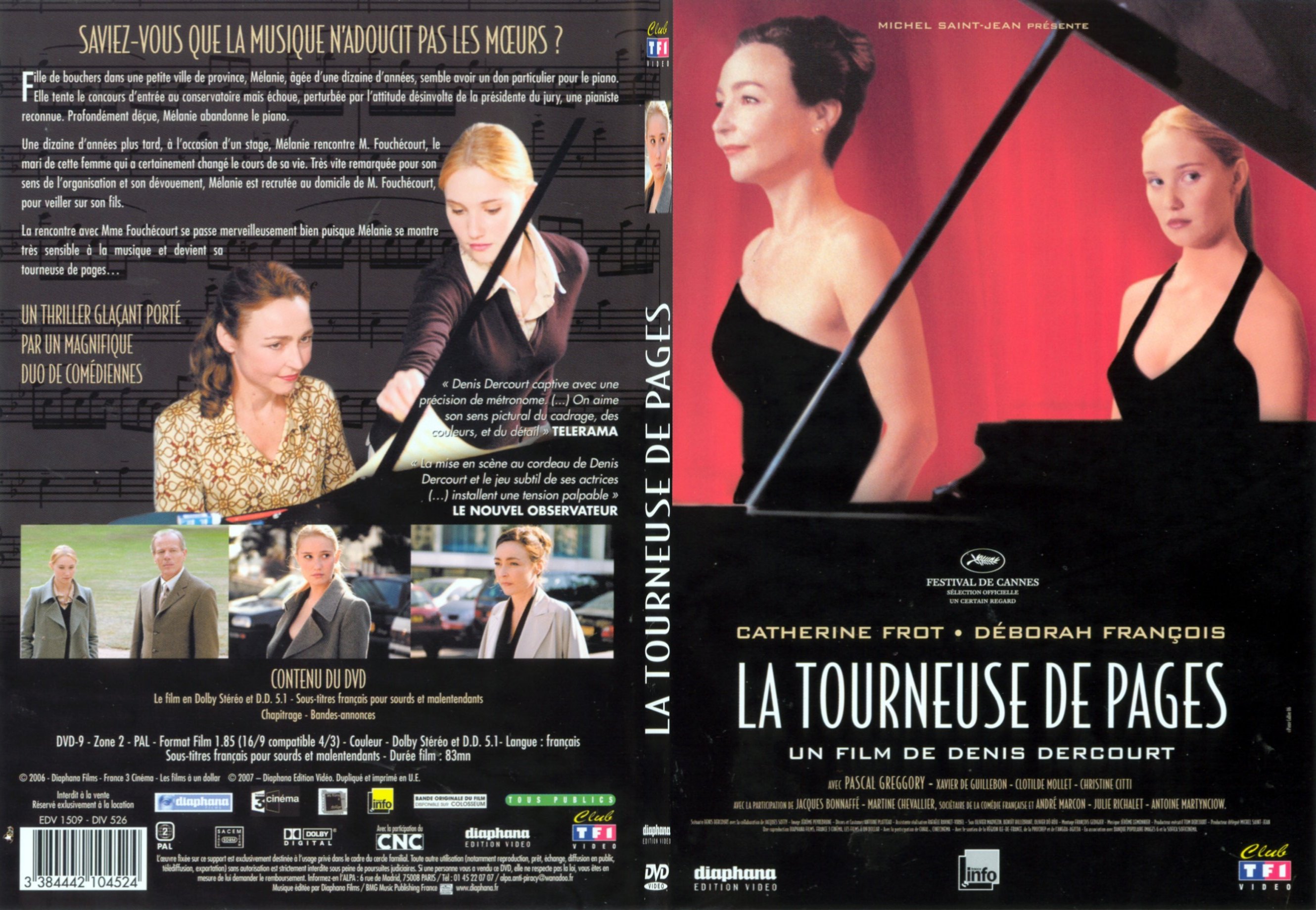 Jaquette DVD La tourneuse de pages - SLIM