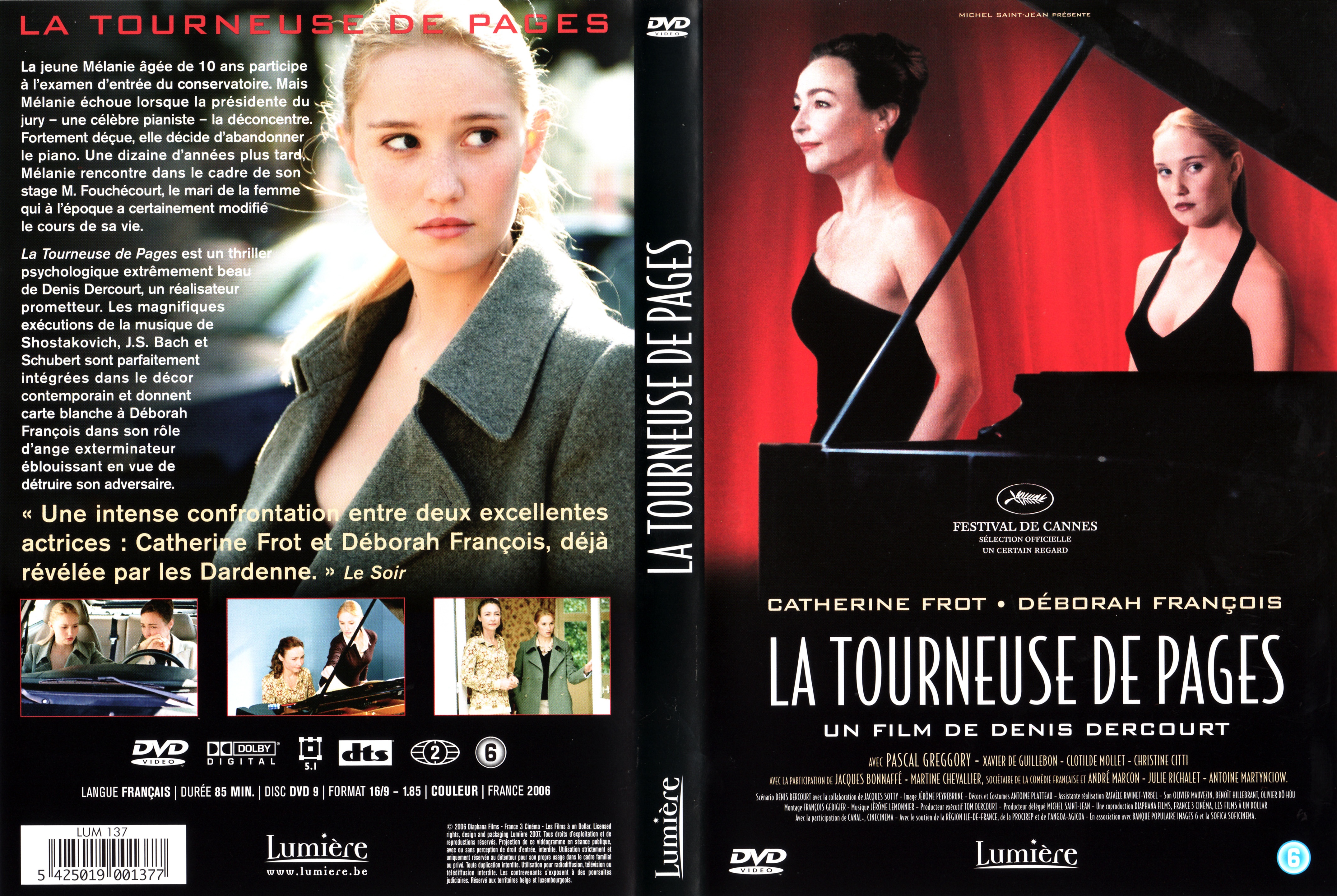 Jaquette DVD La tourneuse de pages v2