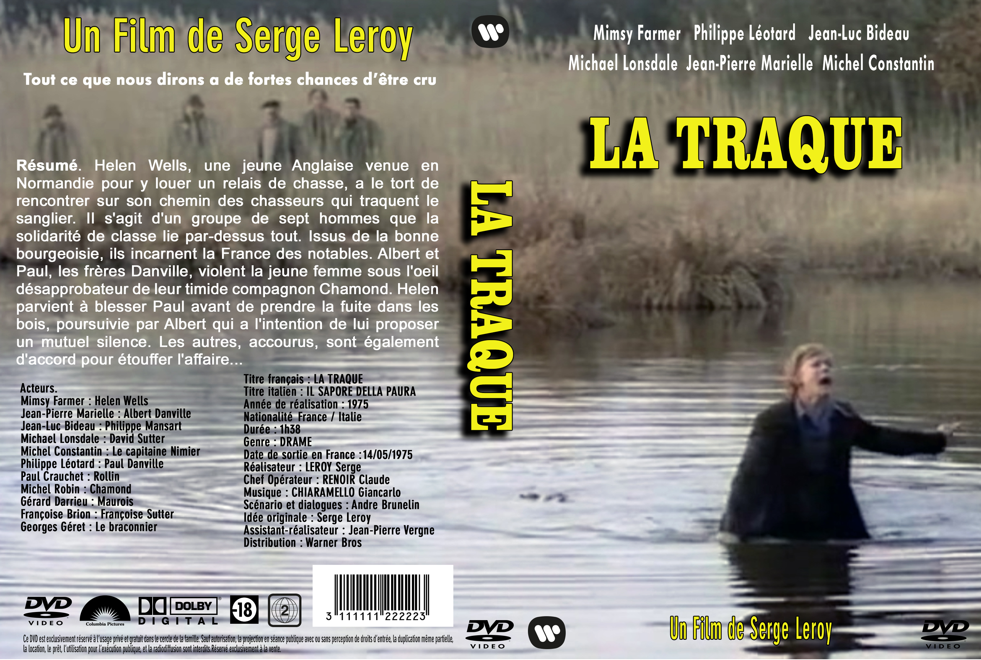 Jaquette DVD La traque (1975) custom