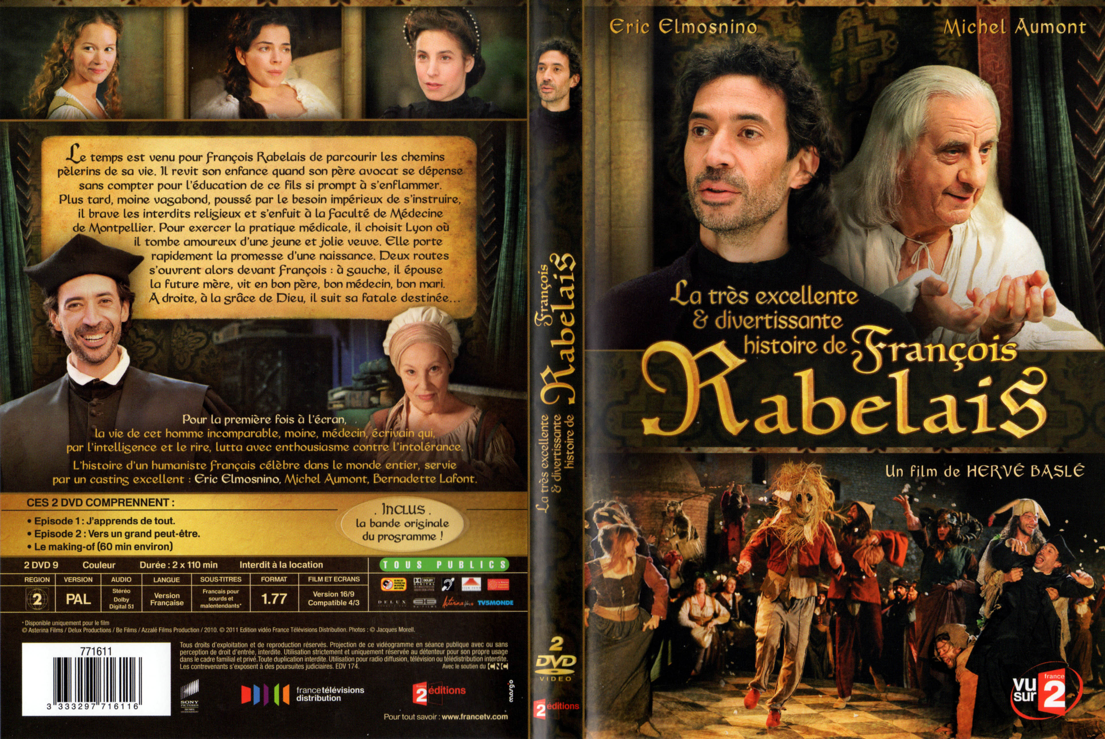 Jaquette DVD La tres excellente et divertissante histoire de Francois Rabelais