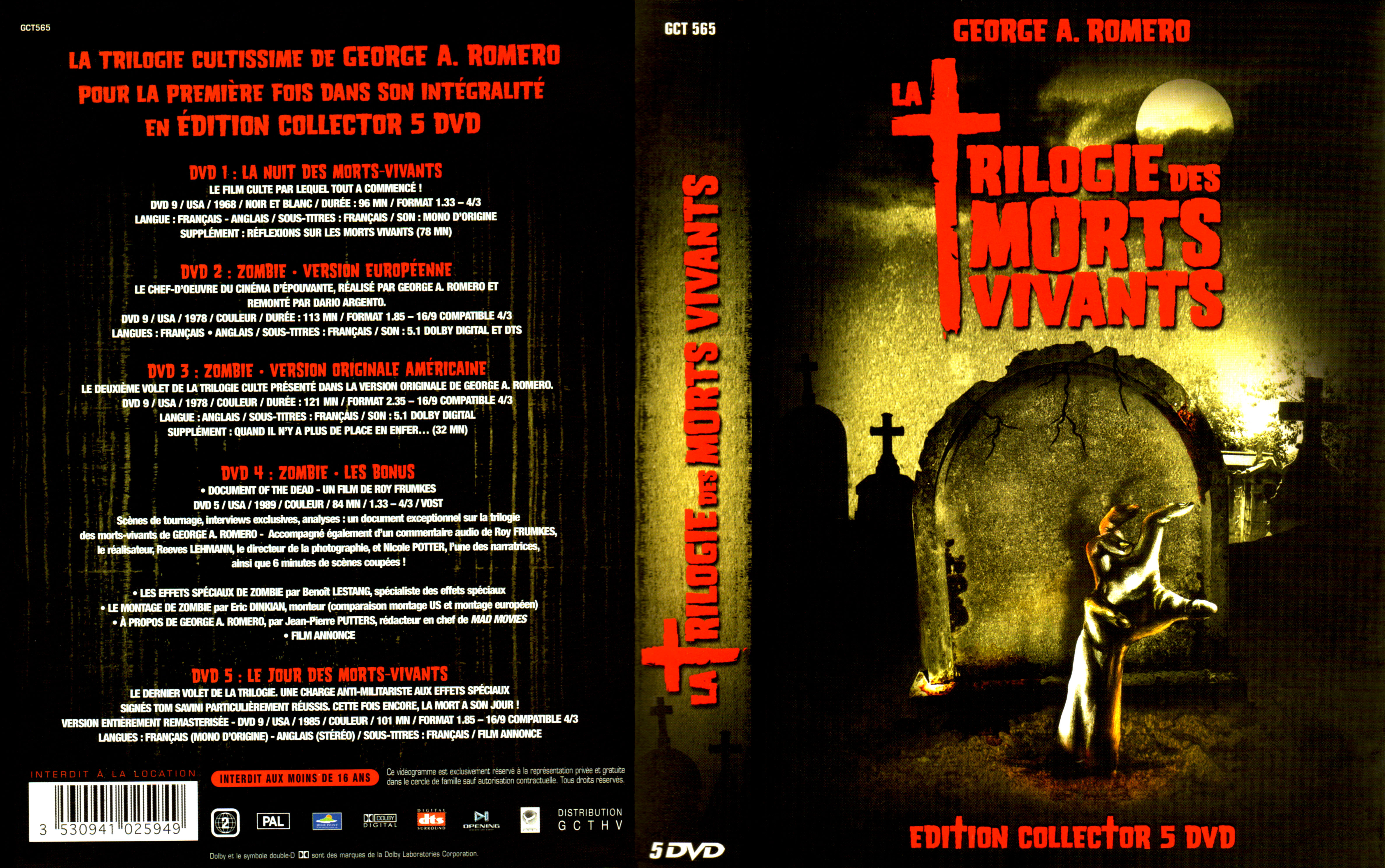 Jaquette DVD La trilogie des morts vivants v3