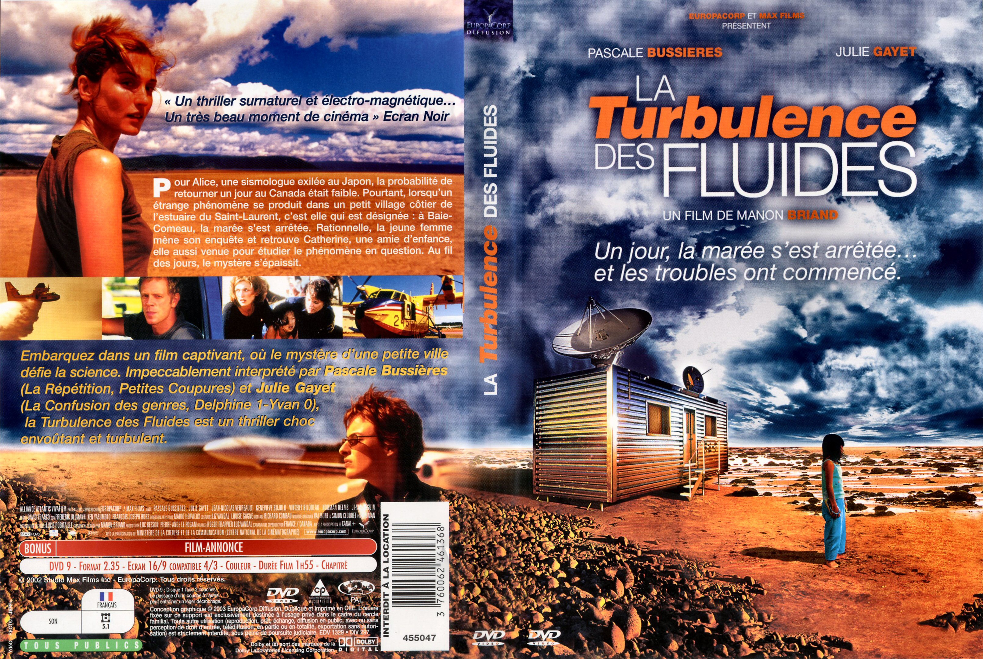 Jaquette DVD La turbulence des fluides