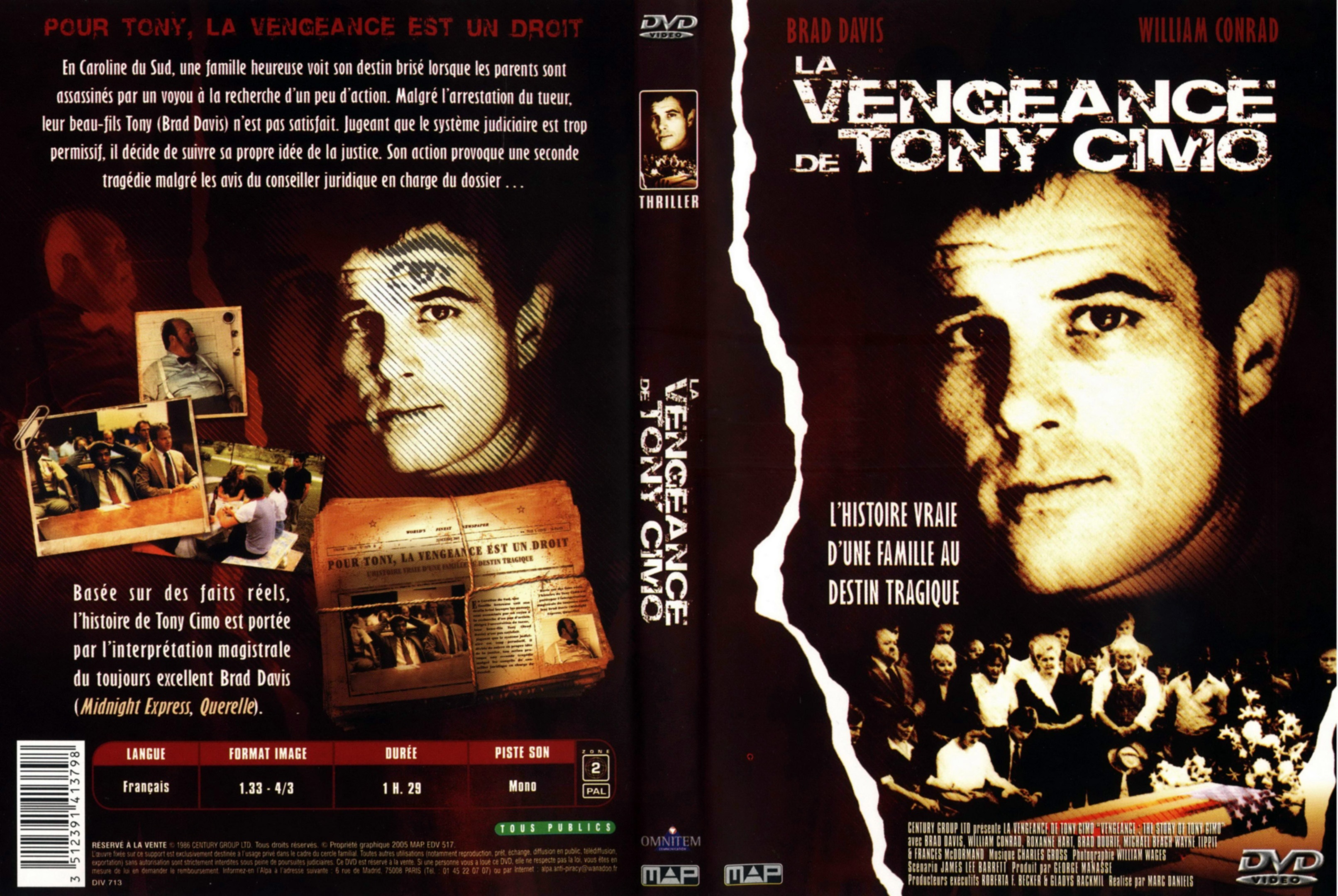 Jaquette DVD La vengeance de Tony Cimo