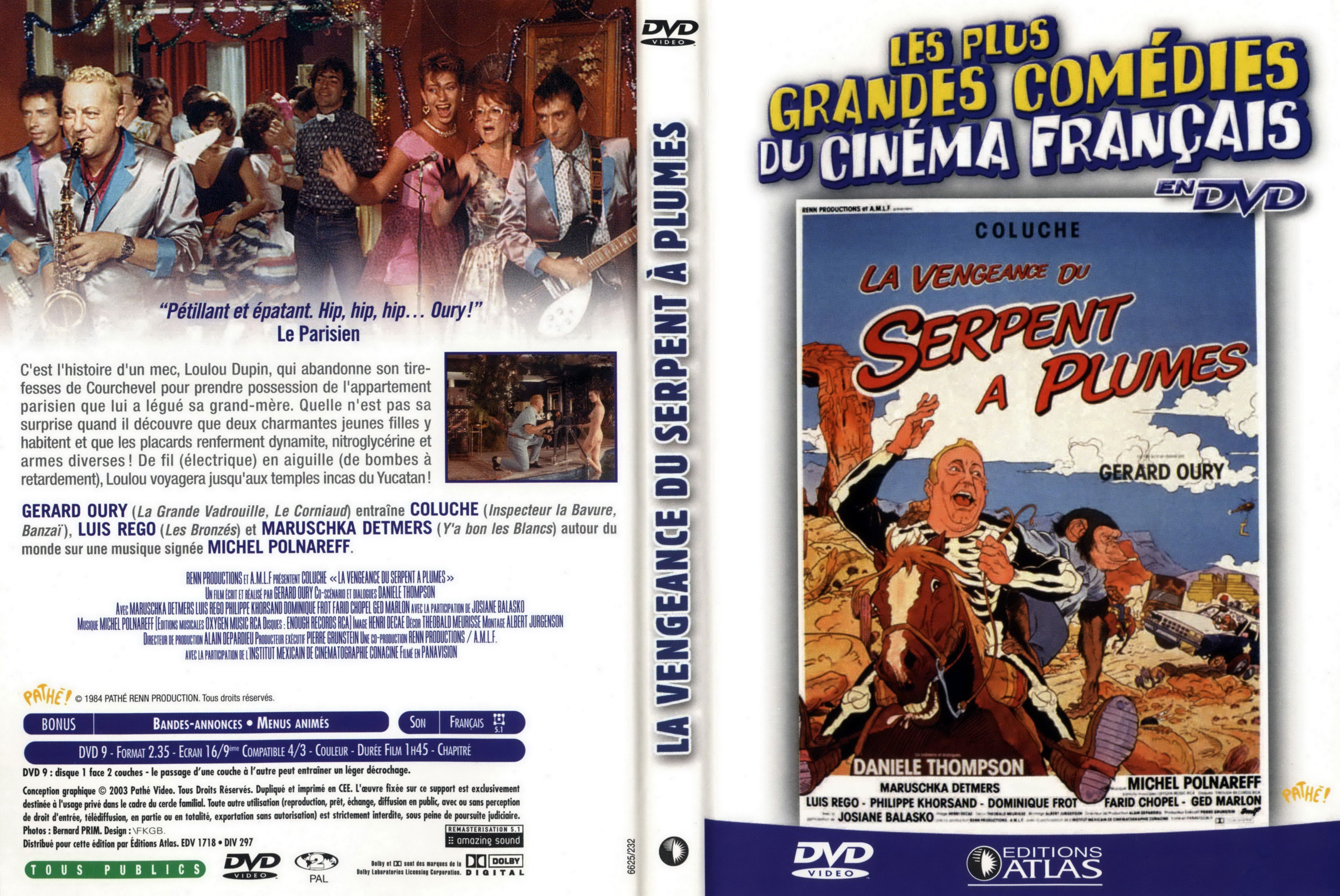 Jaquette DVD La vengeance du serpent  plumes v3