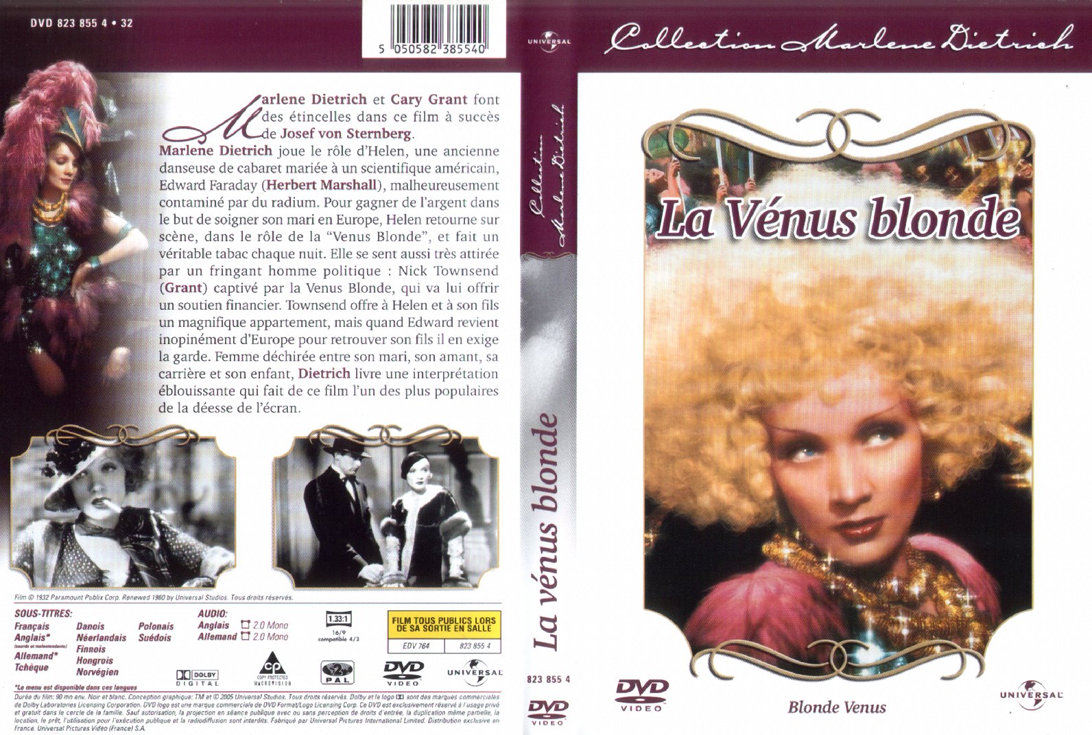 Jaquette DVD La vnus blonde