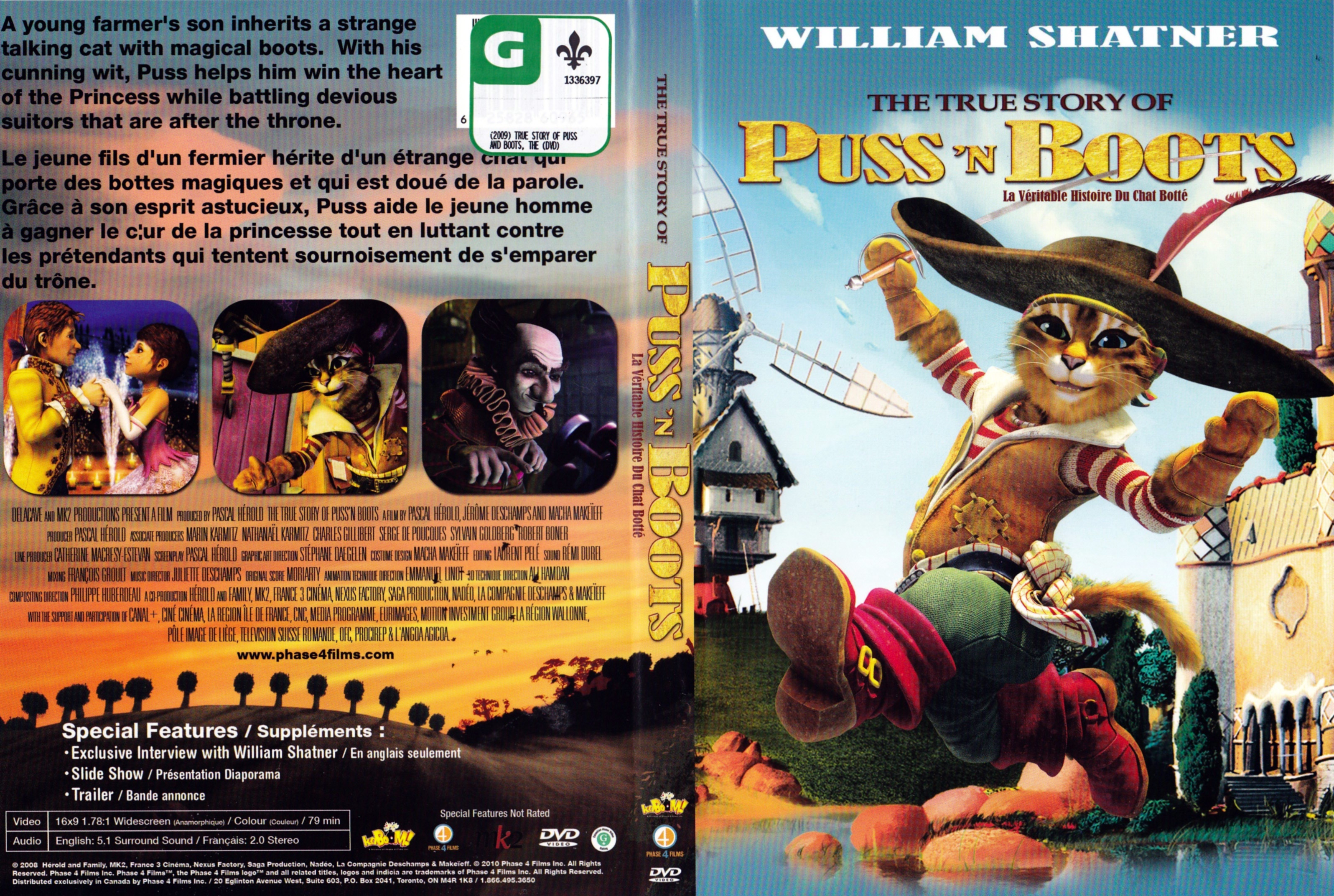 Jaquette DVD La vritable aventure du chat bott - The true story of Puss