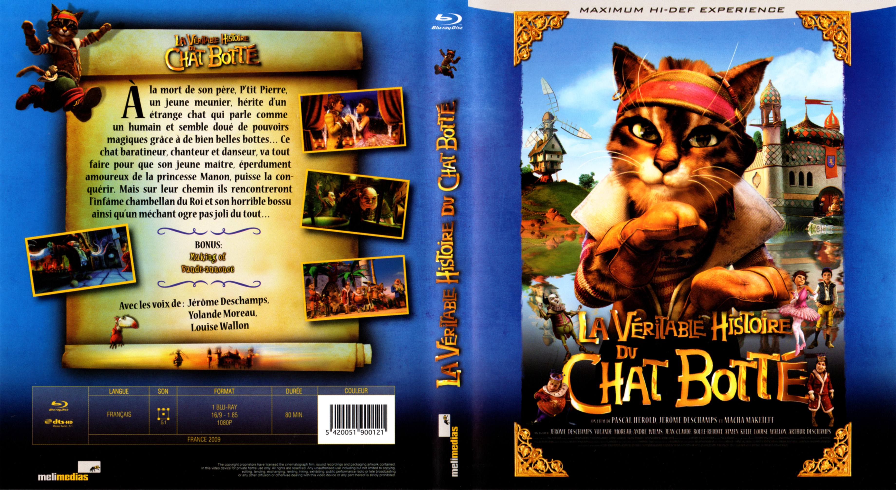 Jaquette DVD La vritable histoire du chat bott (BLU-RAY) v2