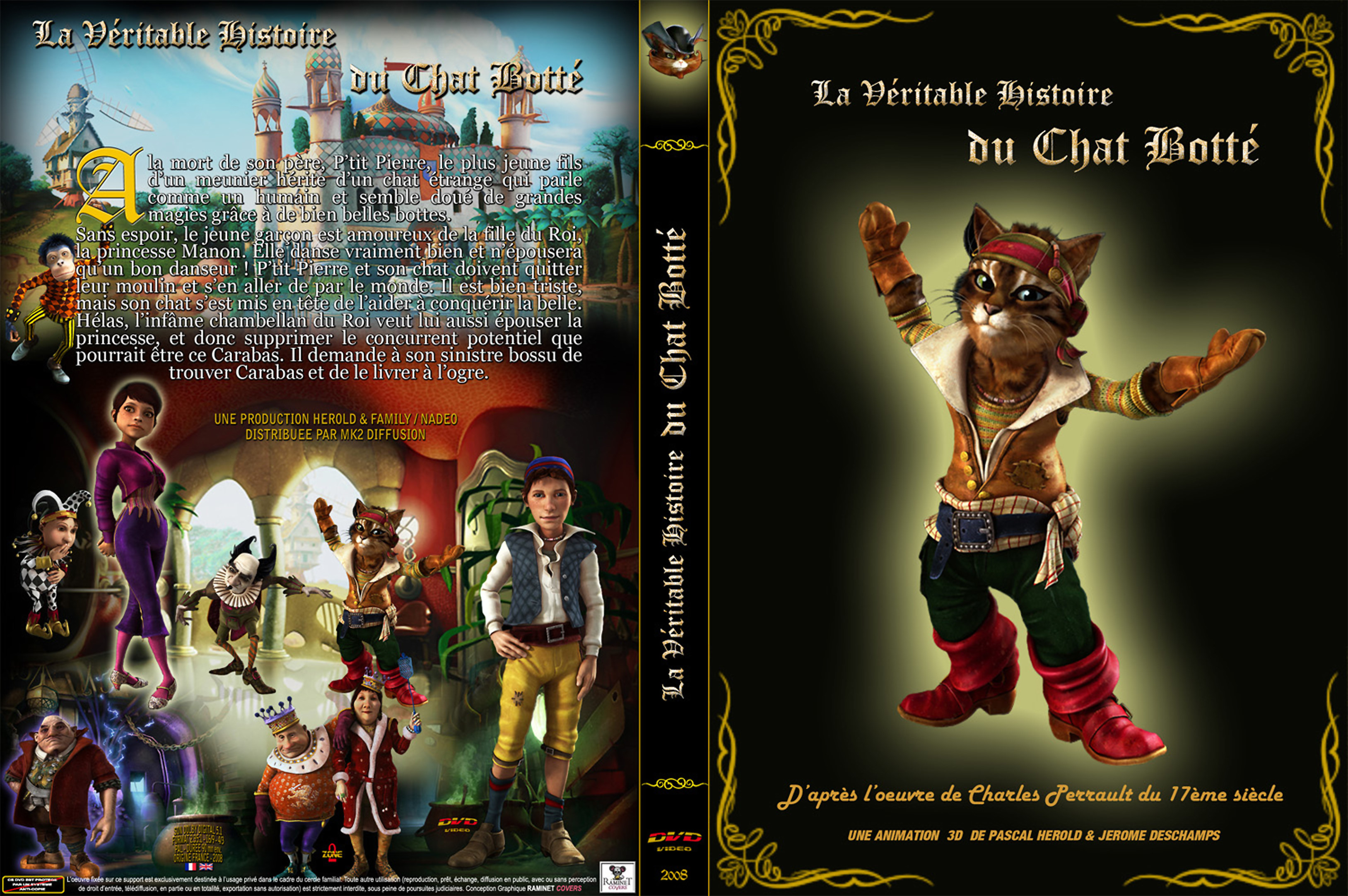 Jaquette DVD La vritable histoire du chat bott custom