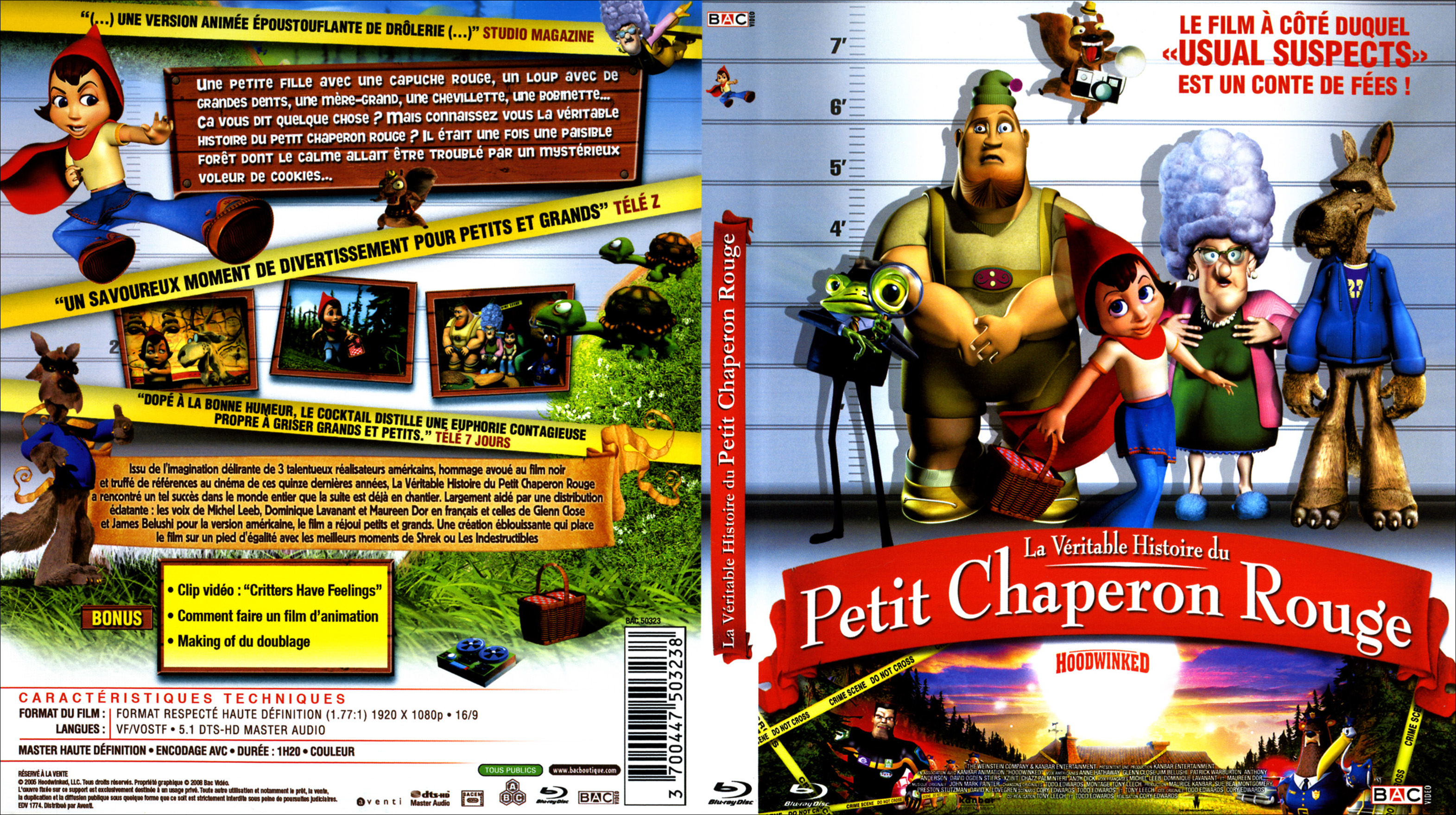 Jaquette DVD La vritable histoire du petit chaperon rouge (BLU-RAY)