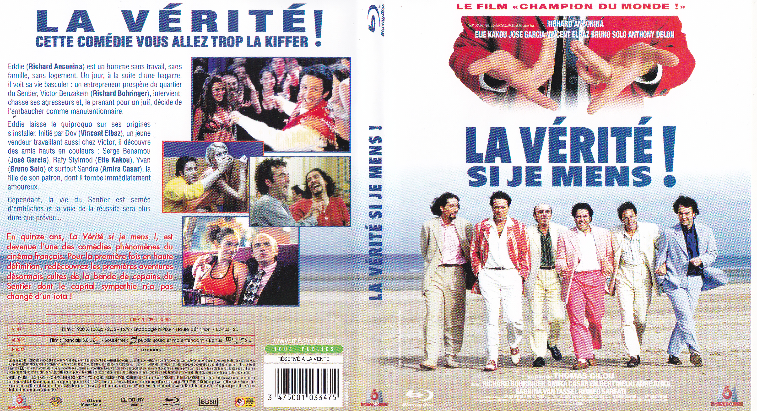 Jaquette DVD La vrit si je mens (BLU-RAY)