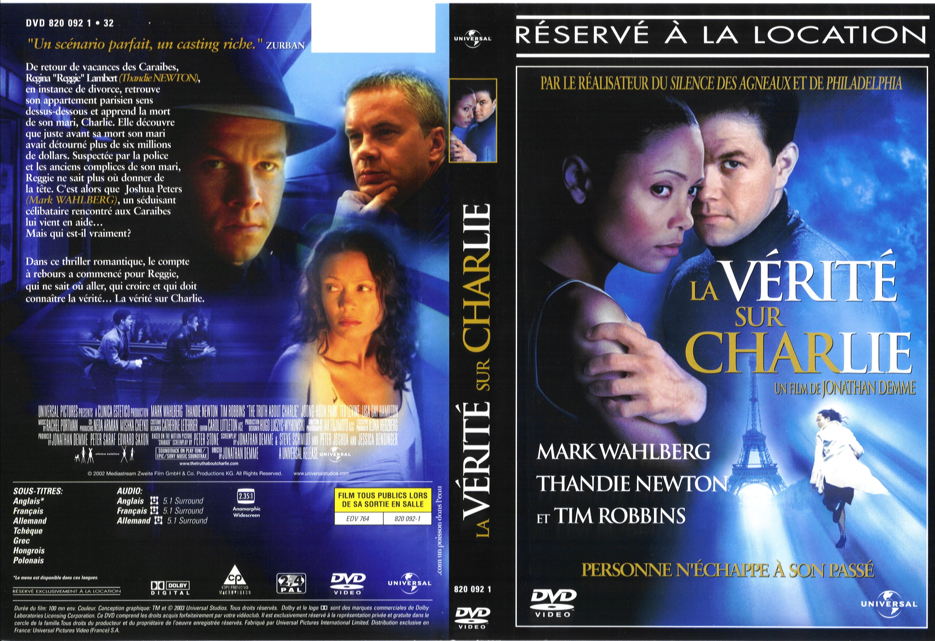 Jaquette DVD La vrit sur Charlie