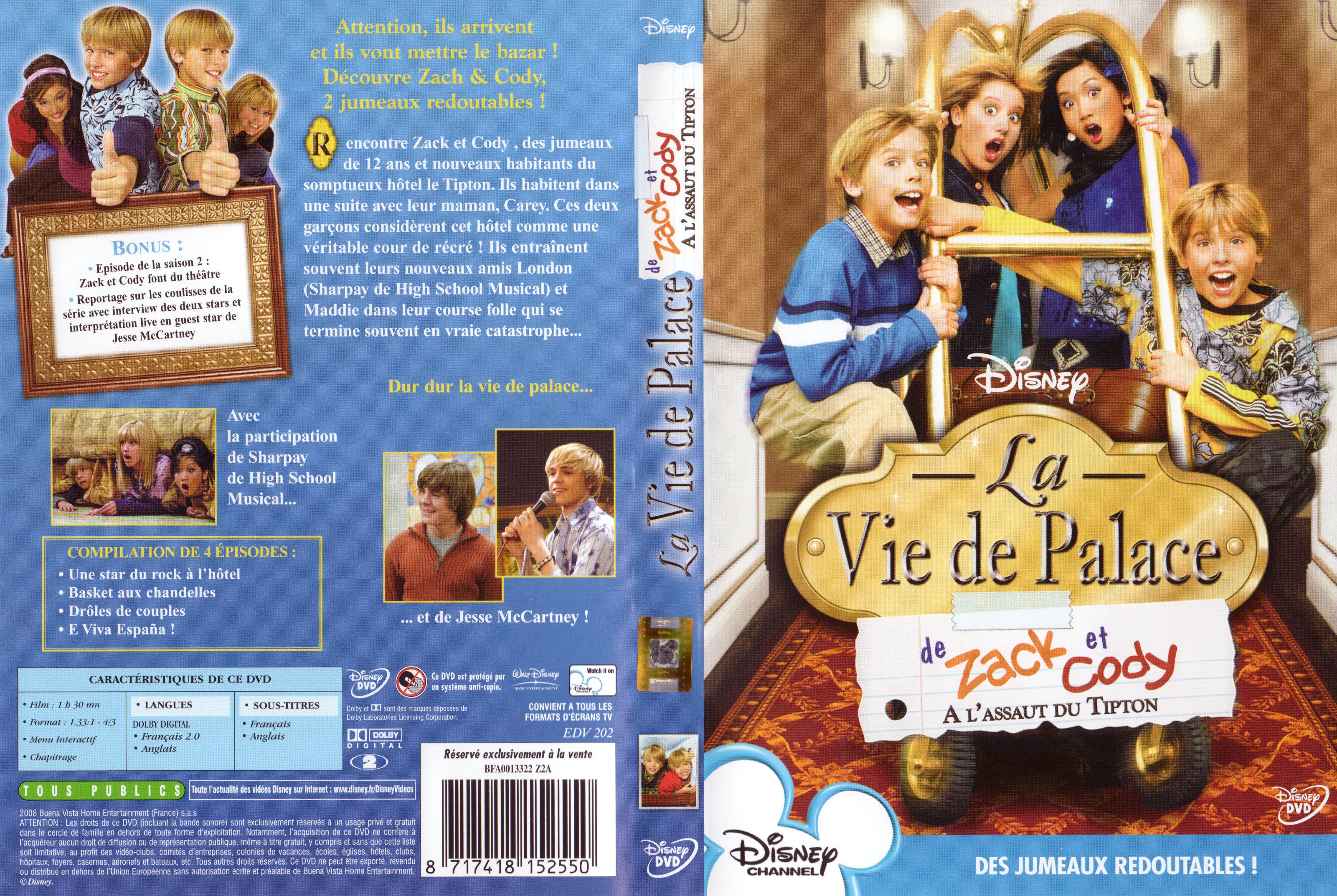 Jaquette DVD La vie de palace de Zack et Cody - A l