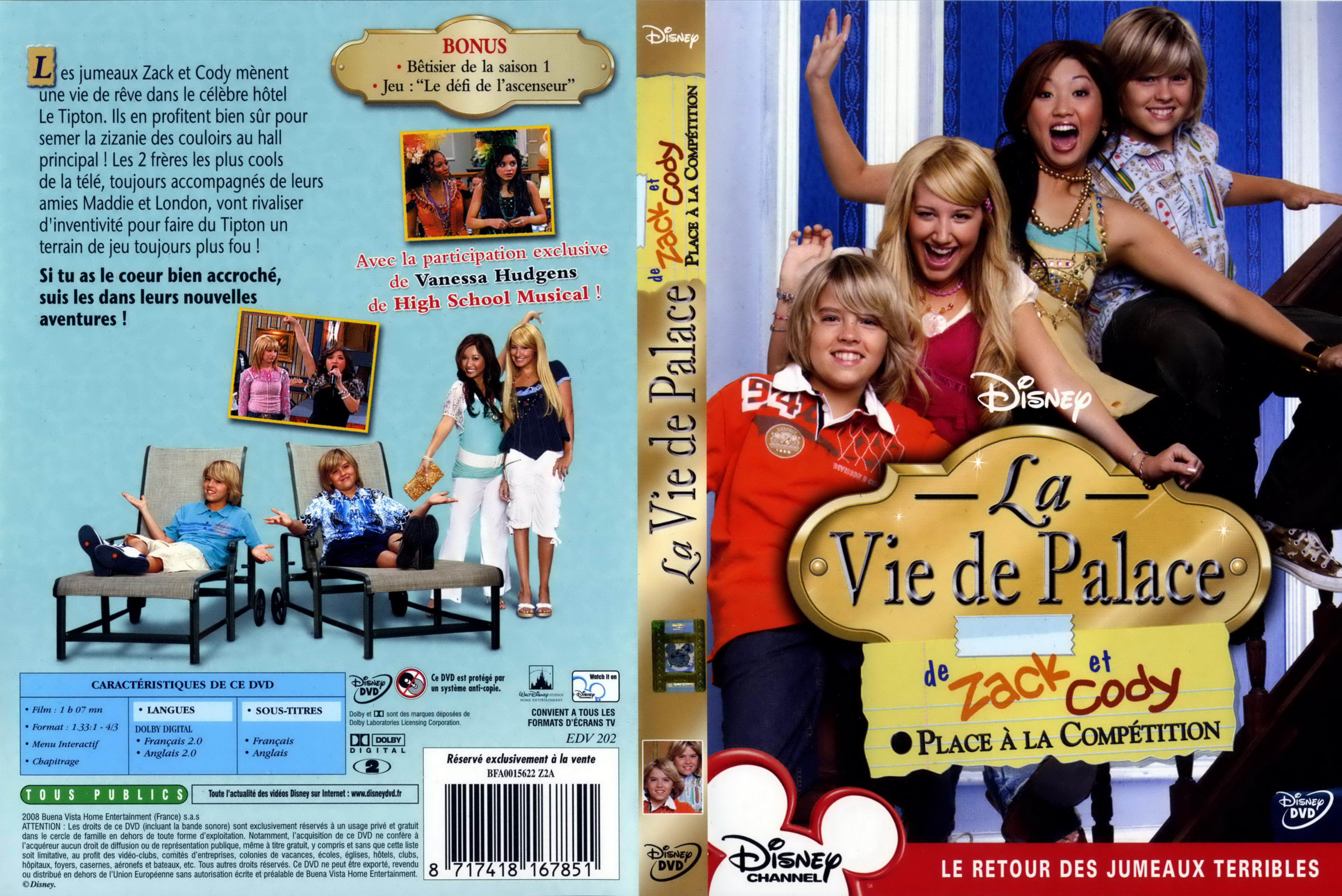 Jaquette DVD La vie de palace de Zack et Cody - Place  la comptition