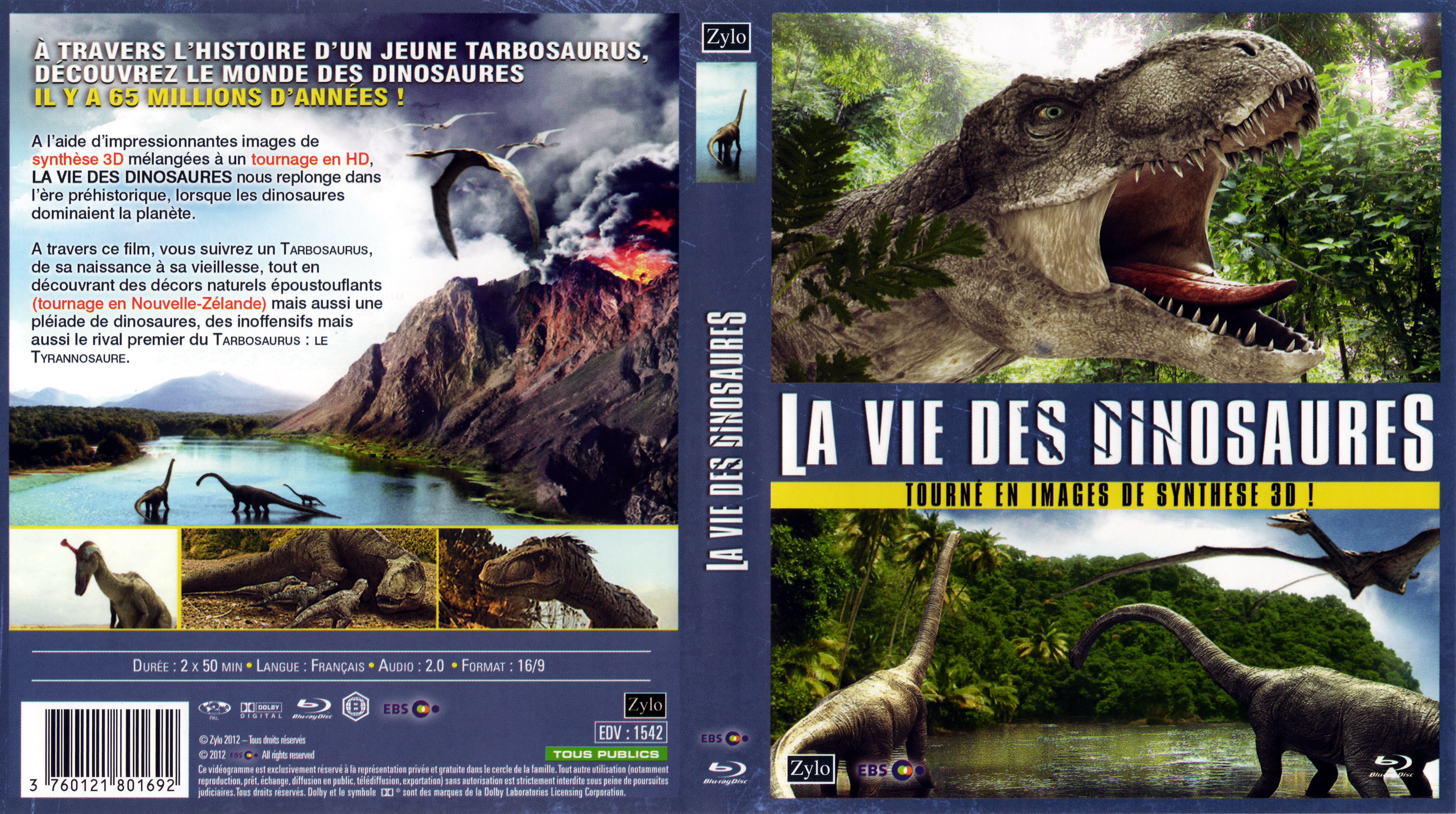 Jaquette DVD La vie des dinosaures (BLU-RAY)