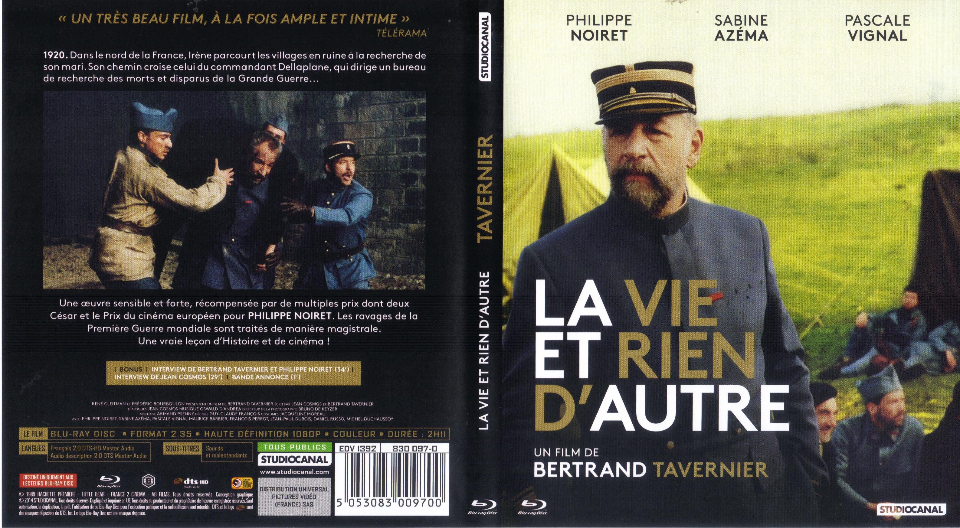 Jaquette DVD La vie et rien d