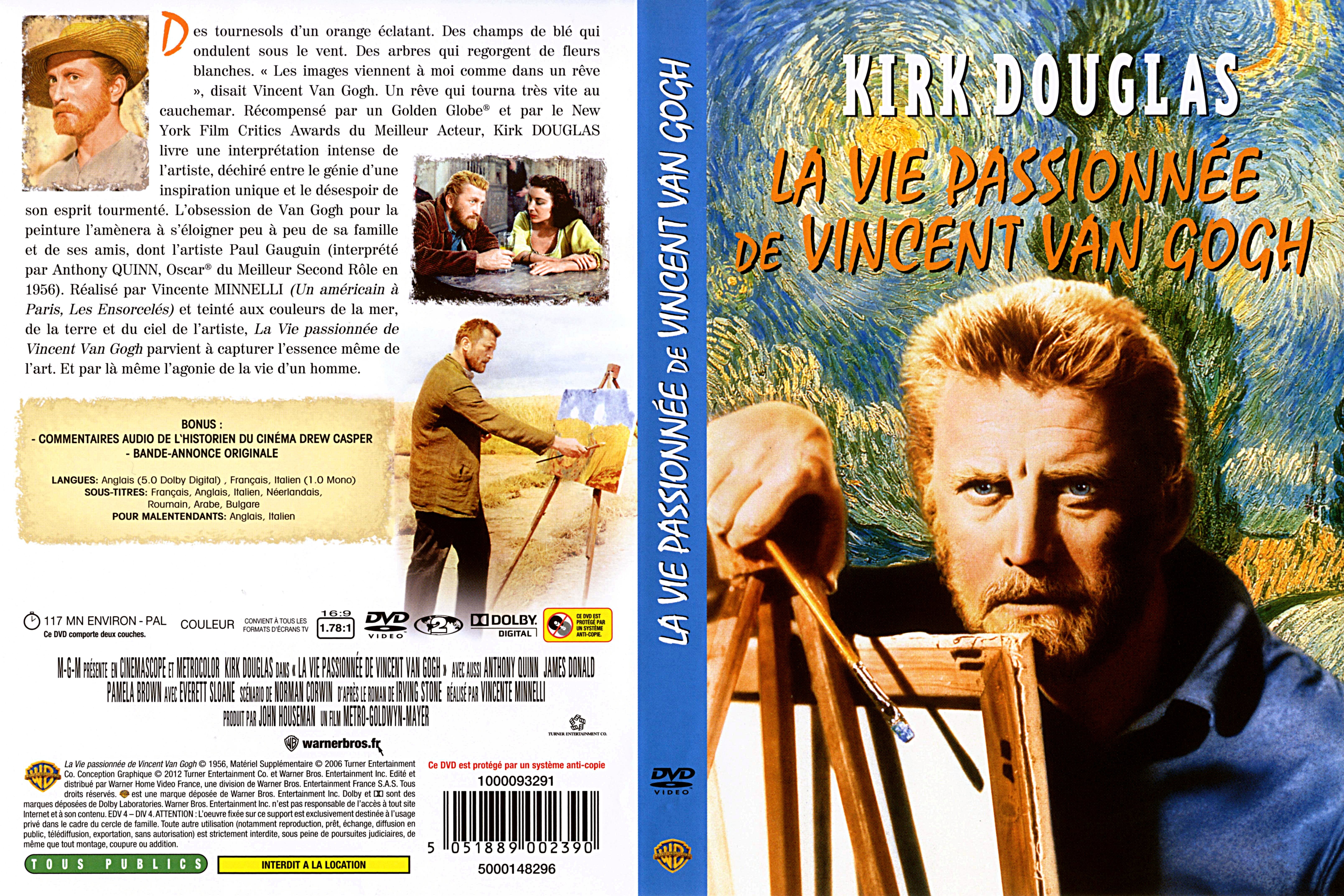 Jaquette DVD La vie passionne de Vincent Van Gogh