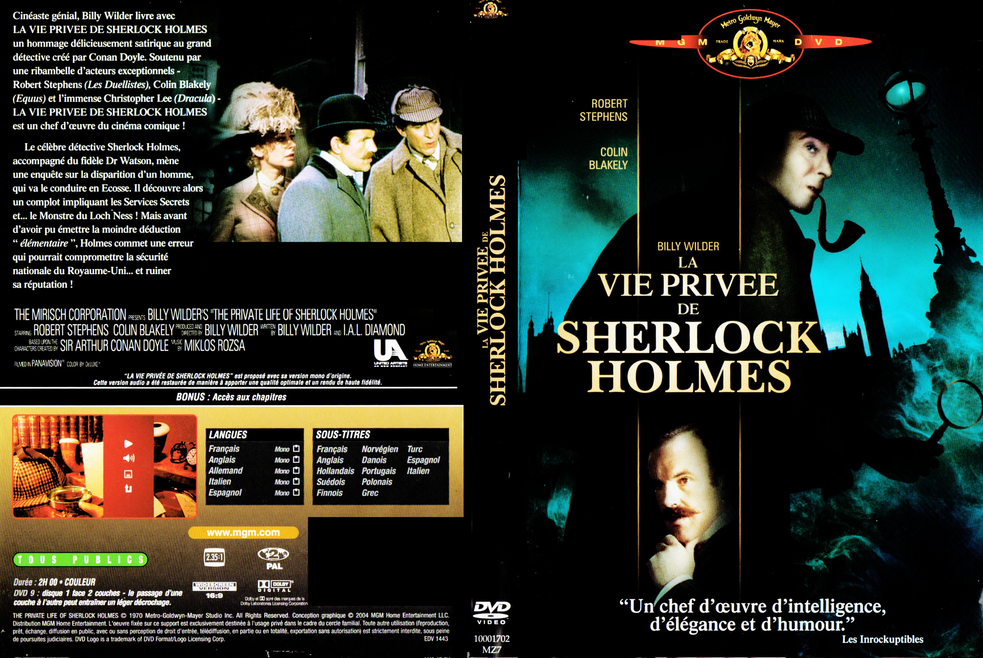 Jaquette DVD La vie prive de Sherlock Holmes