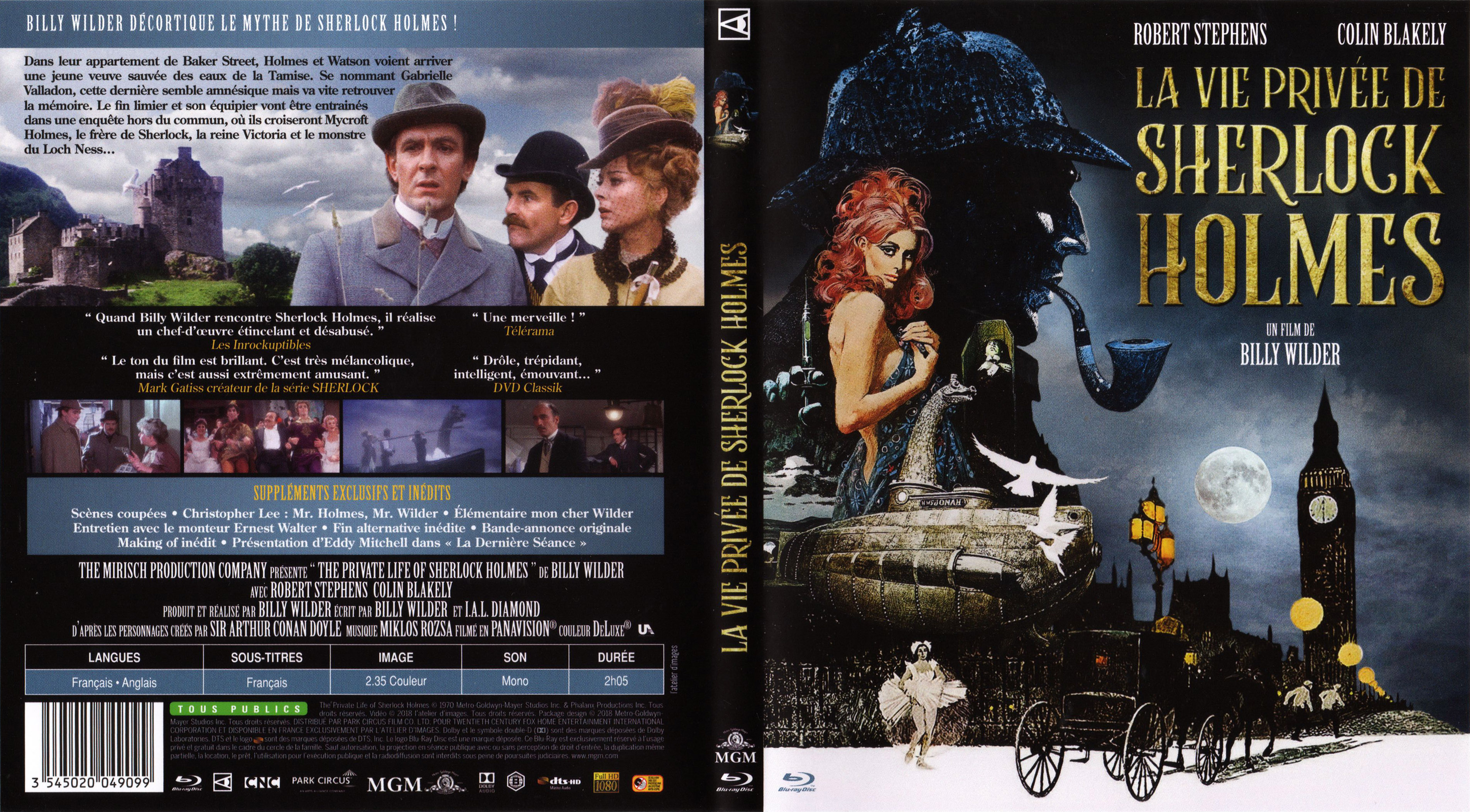 Jaquette DVD La vie privee de Sherlock Holmes (BLU-RAY)