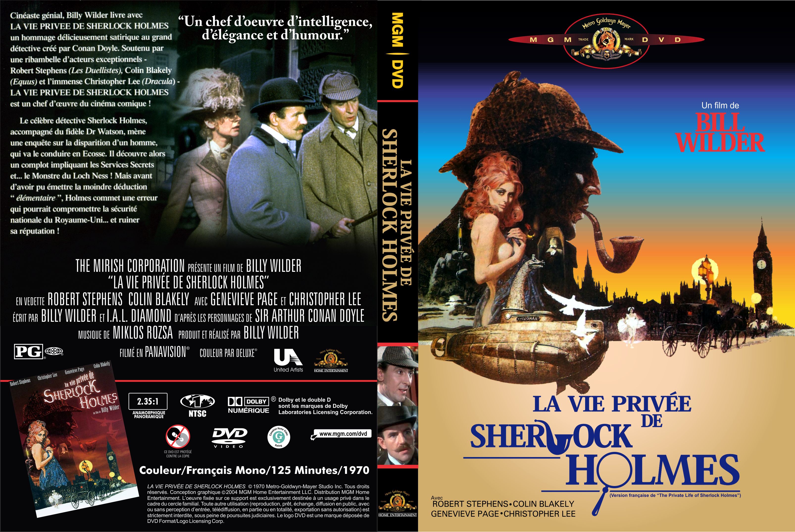 Jaquette DVD La vie prive de Sherlock Holmes custom
