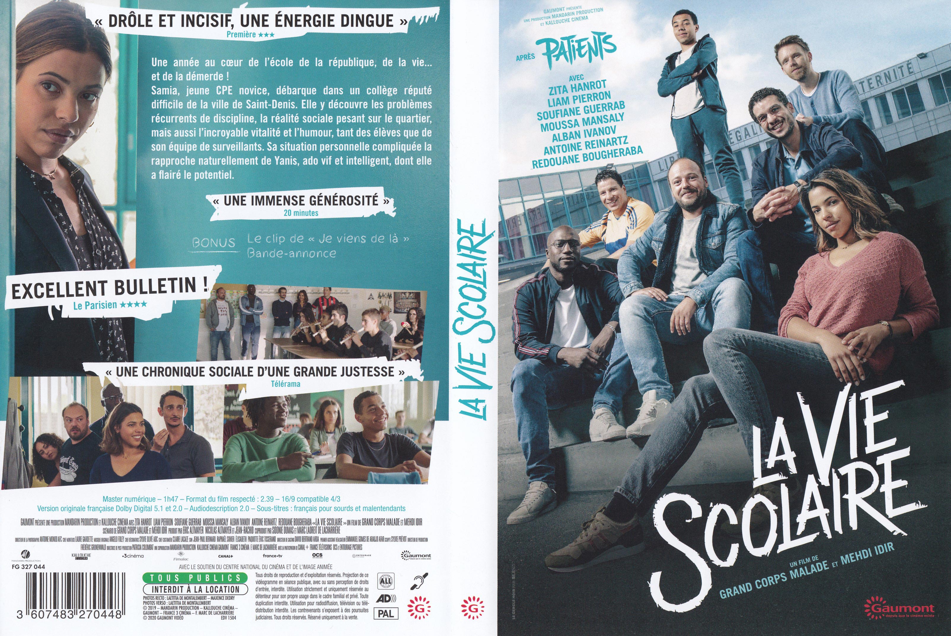 Jaquette DVD La vie scolaire