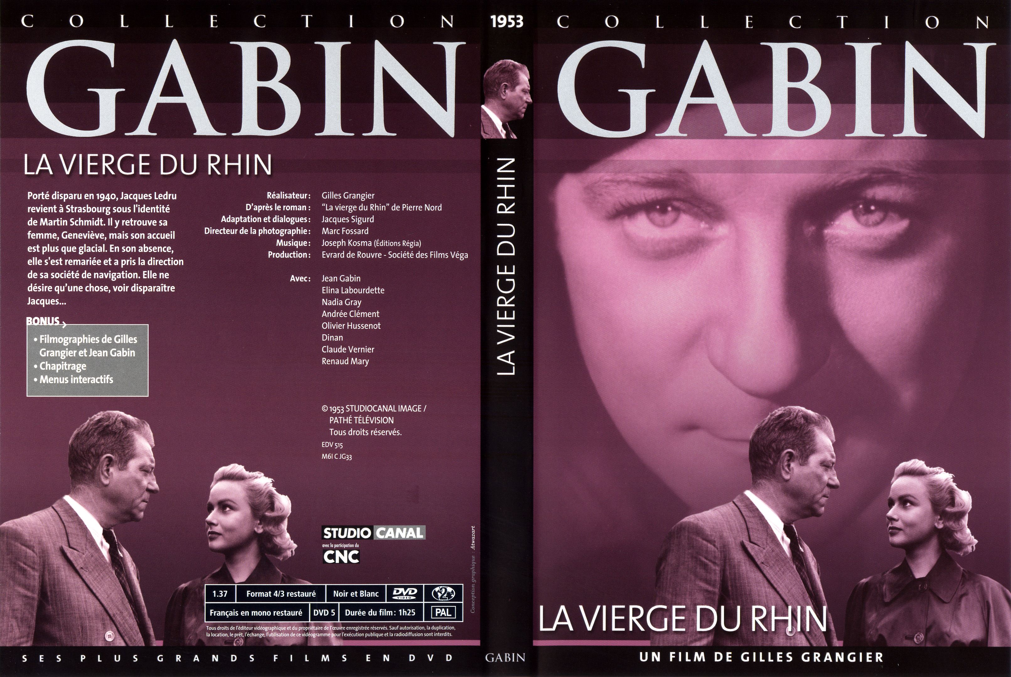 Jaquette DVD La vierge du Rhin