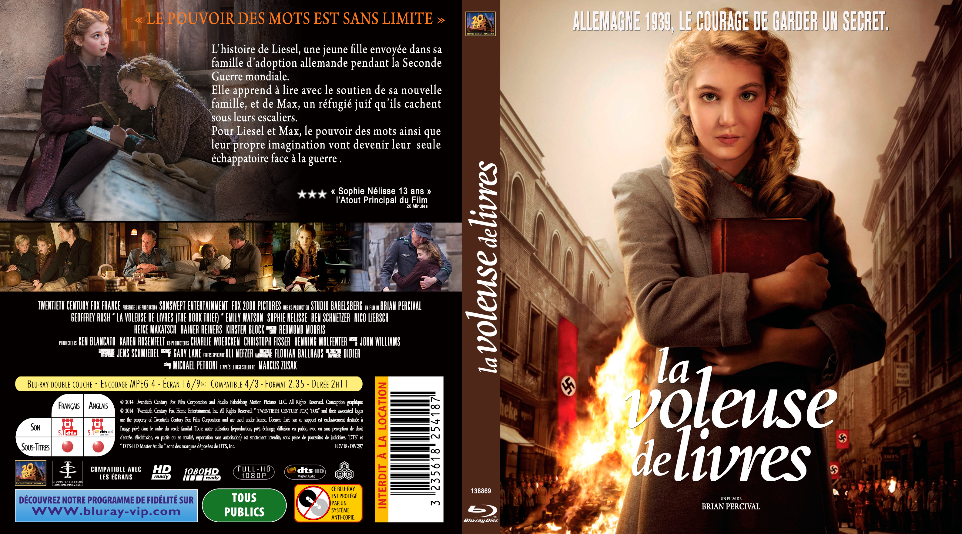 Jaquette DVD La voleuse de livres custom (BLU-RAY)