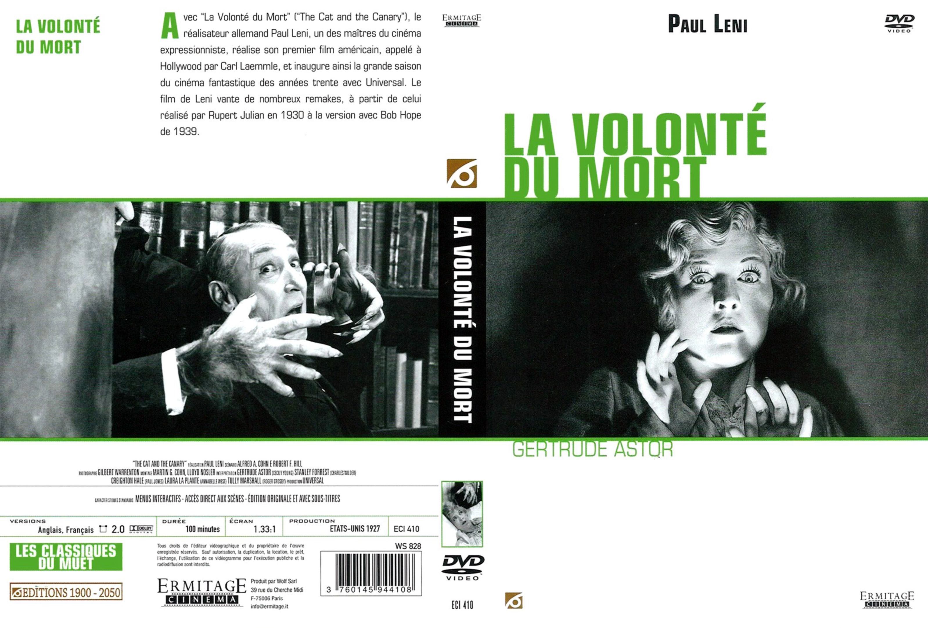 Jaquette DVD La volont du mort