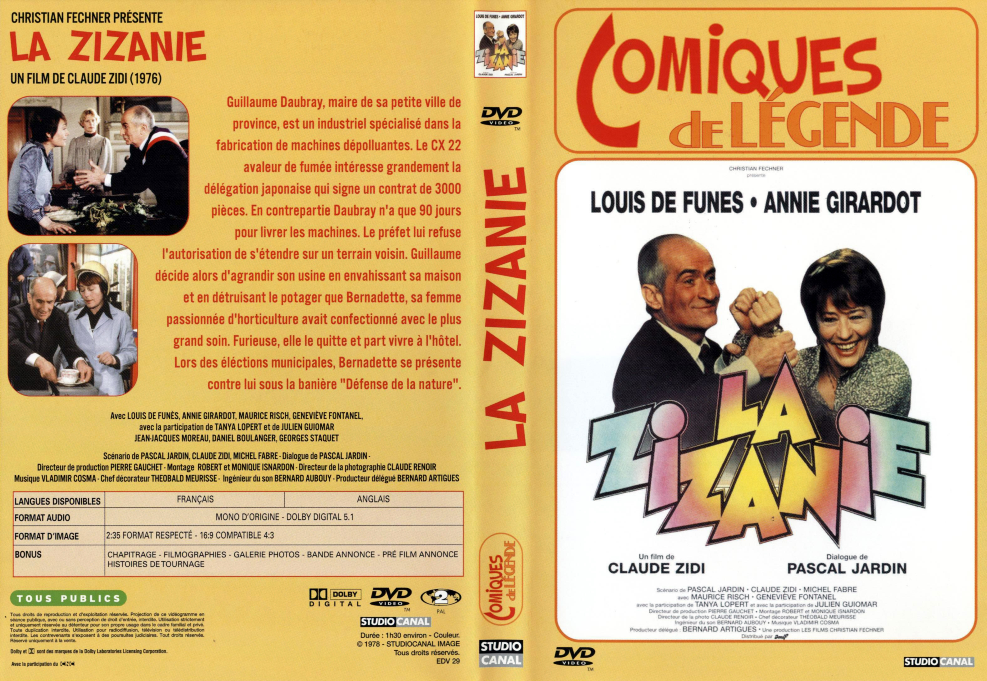 Jaquette DVD La zizanie v2