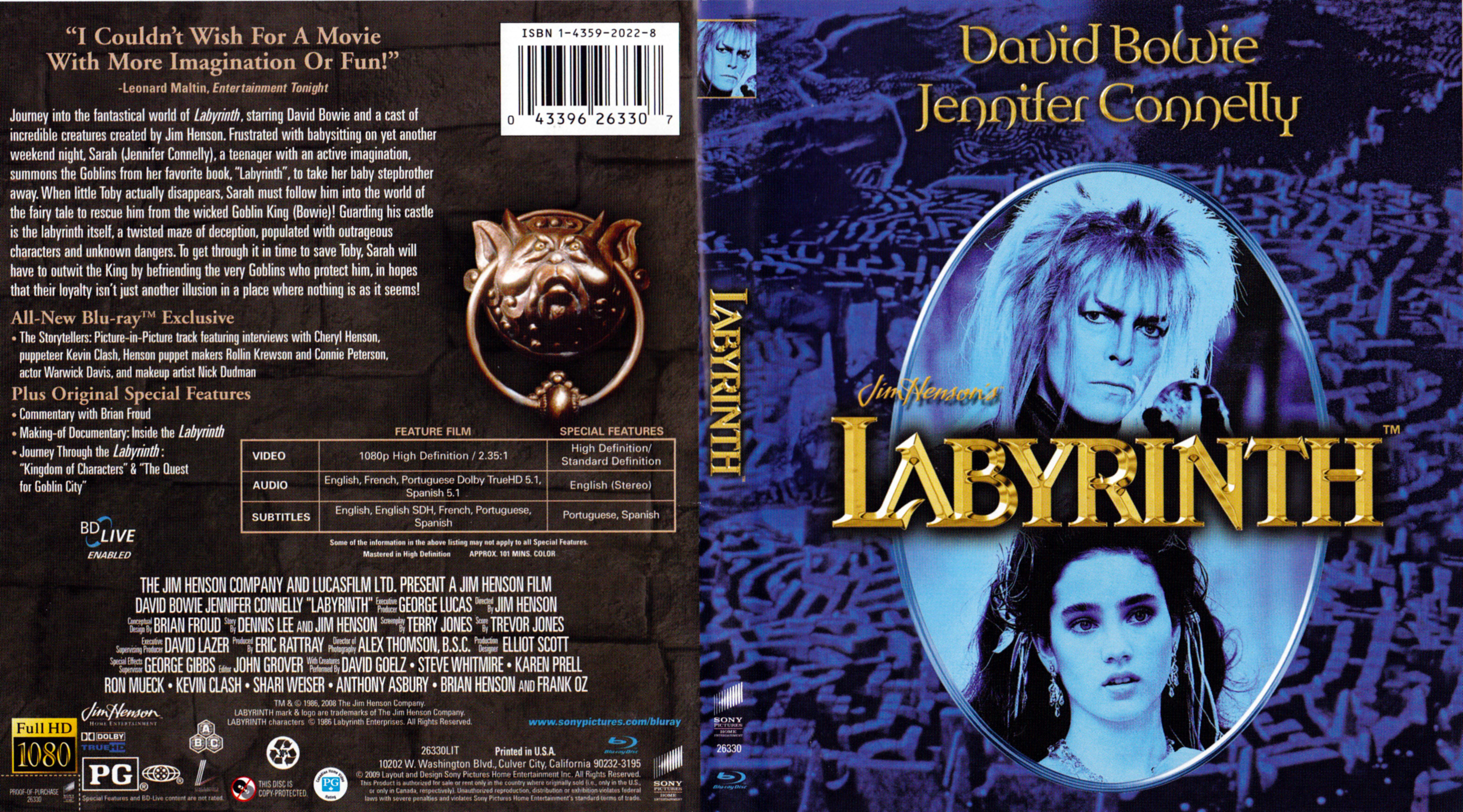 Jaquette DVD Labyrinth (Canadienne) (BLU-RAY)