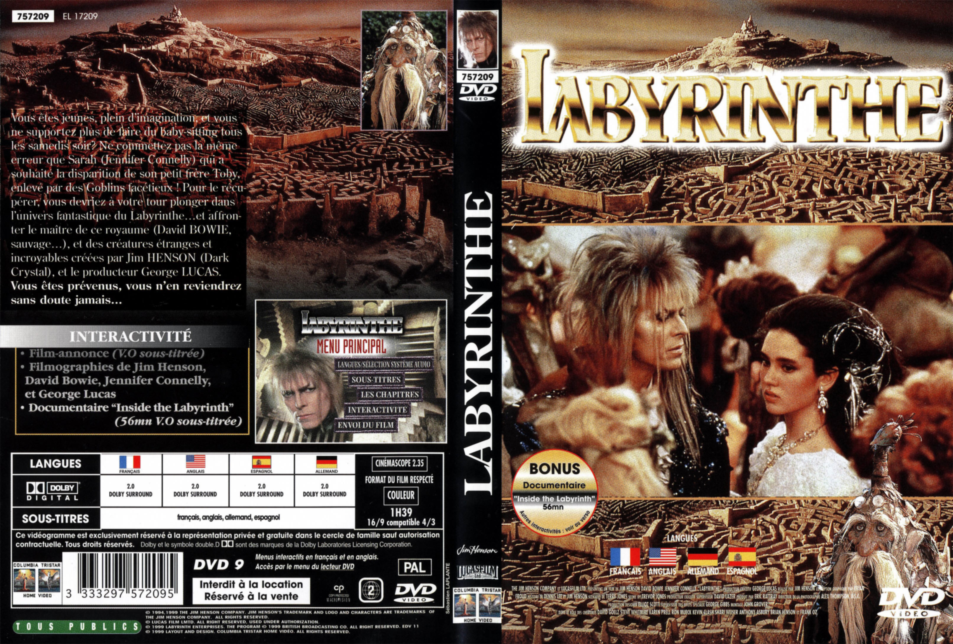 Jaquette DVD Labyrinthe v3