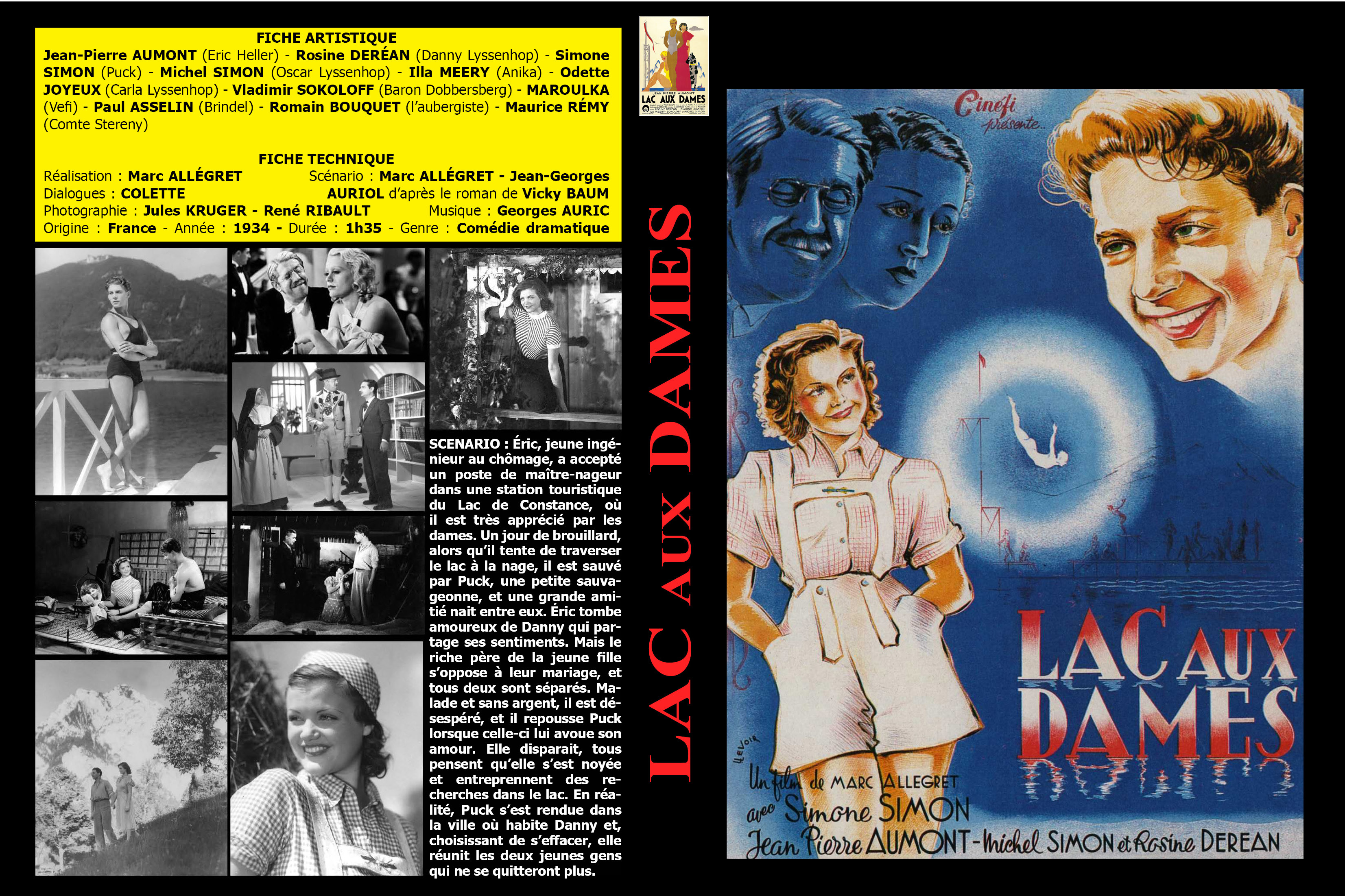 Jaquette DVD Lac aux dames custom