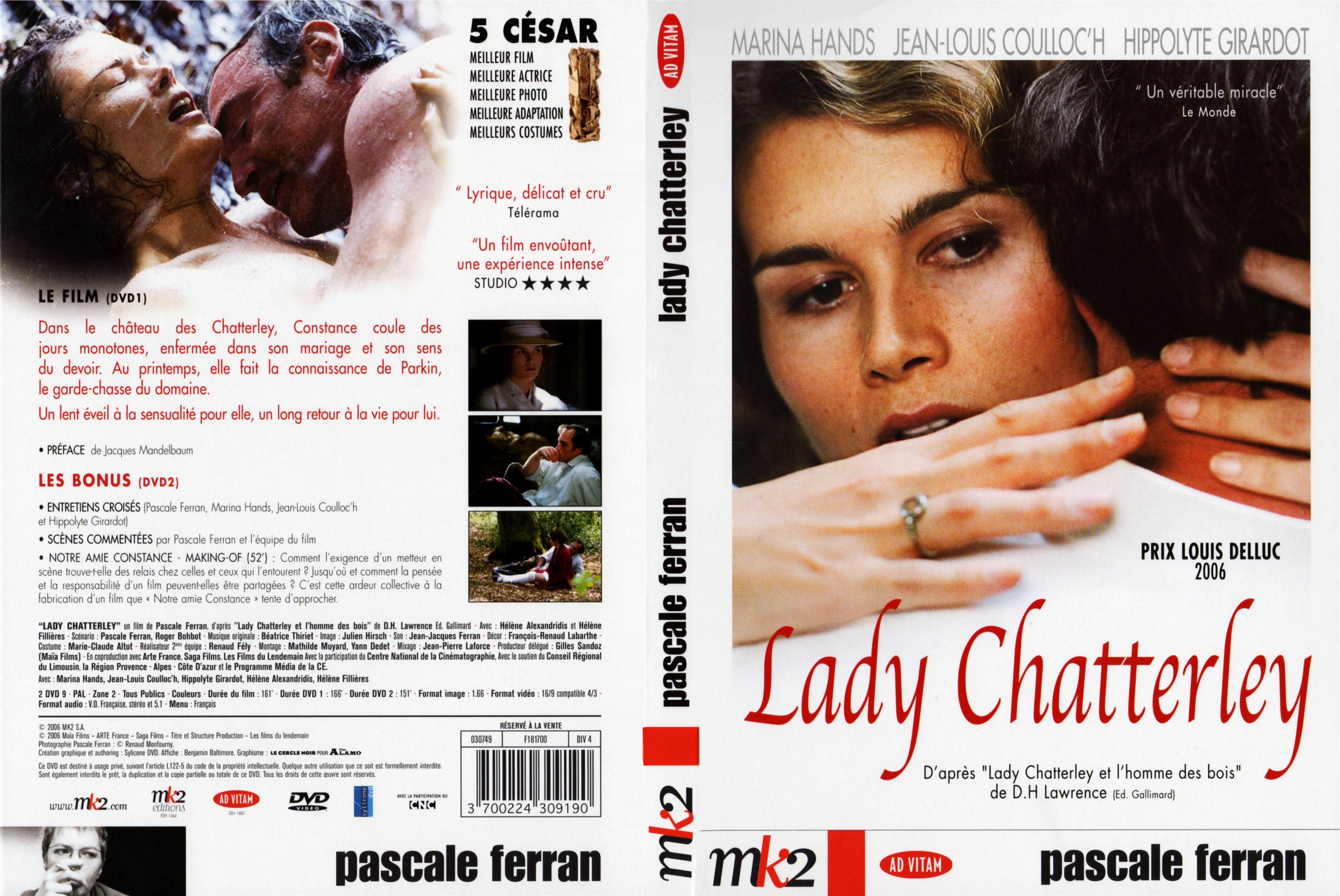 Jaquette DVD Lady Chatterley v2