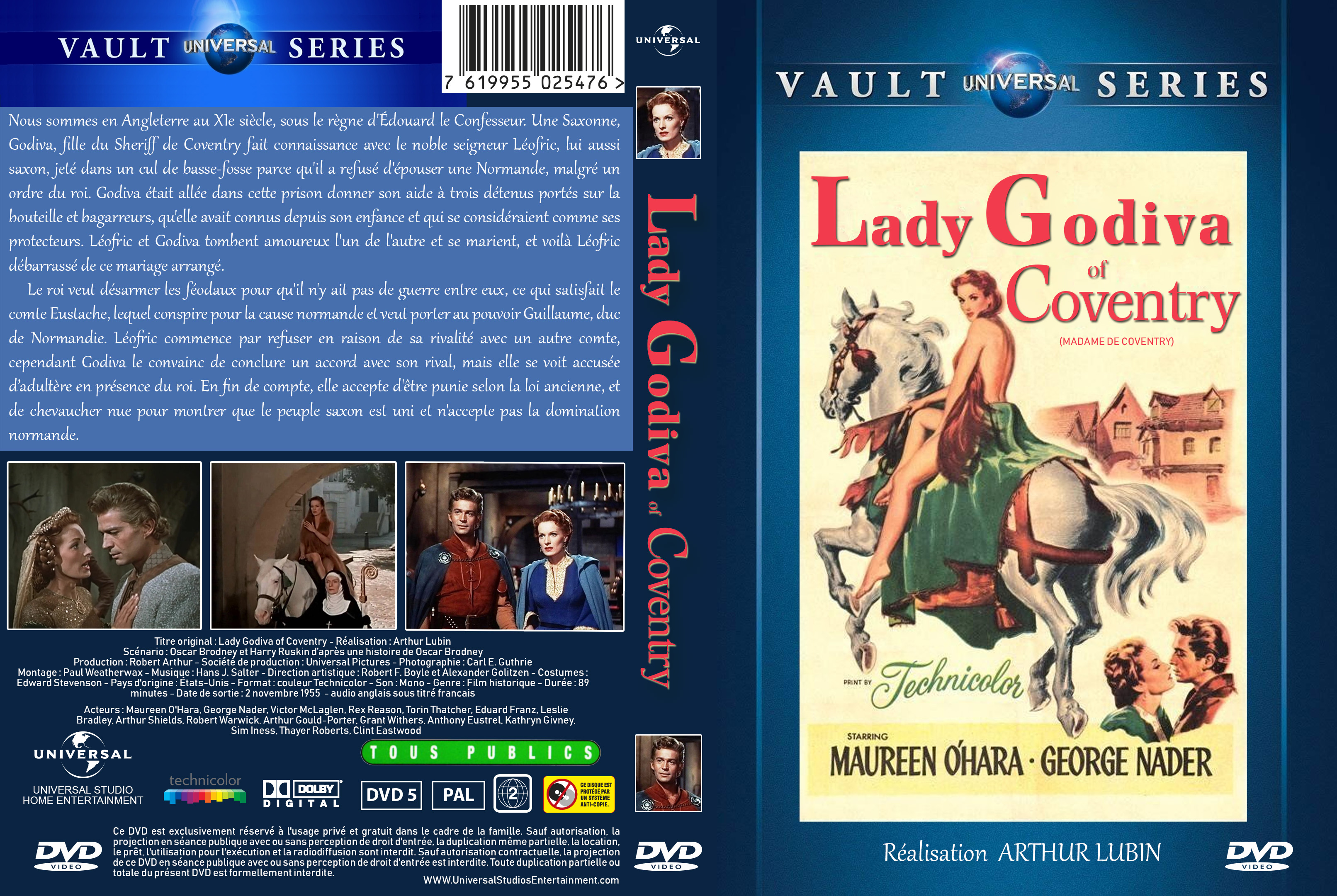 Jaquette DVD Lady Godiva of Coventry custom