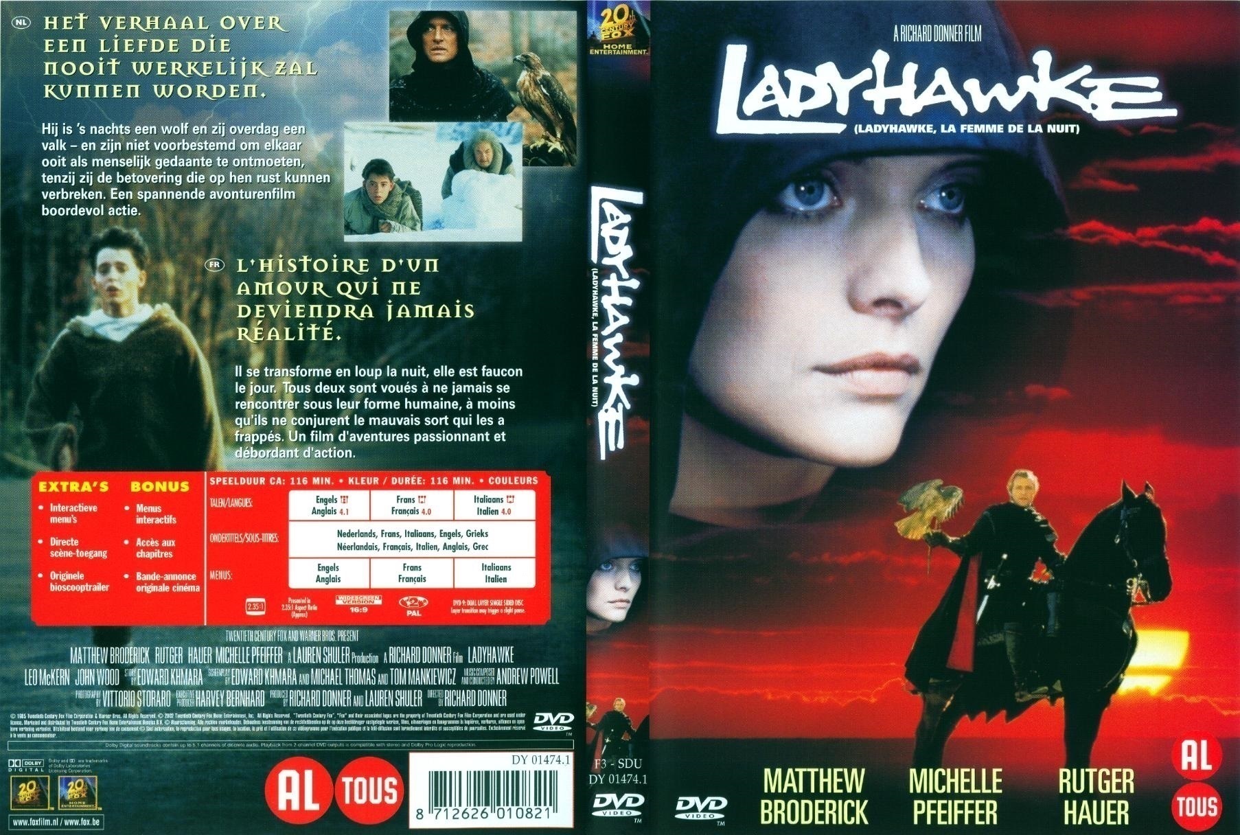 Jaquette DVD Ladyhawke