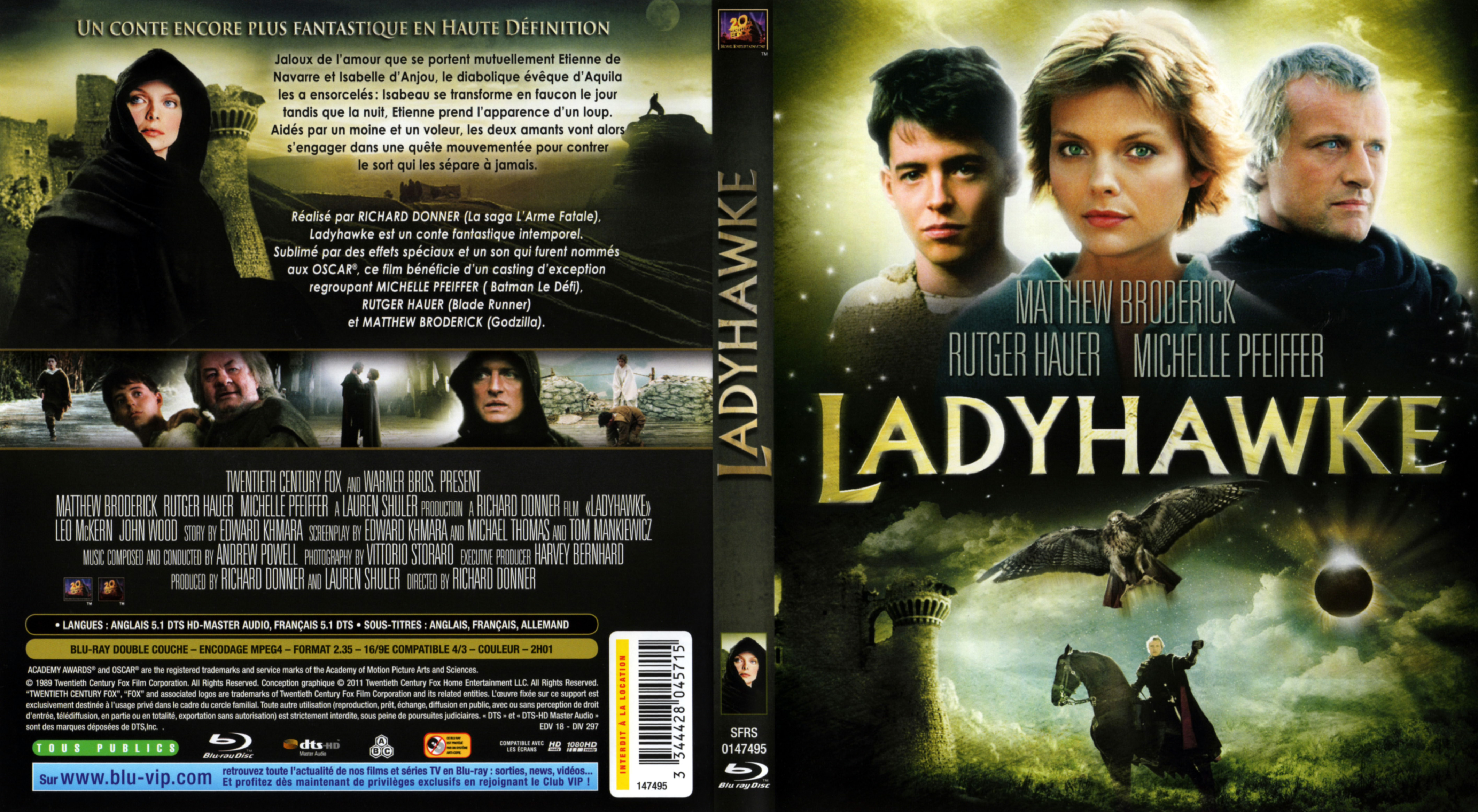 Jaquette DVD Ladyhawke (BLU-RAY)
